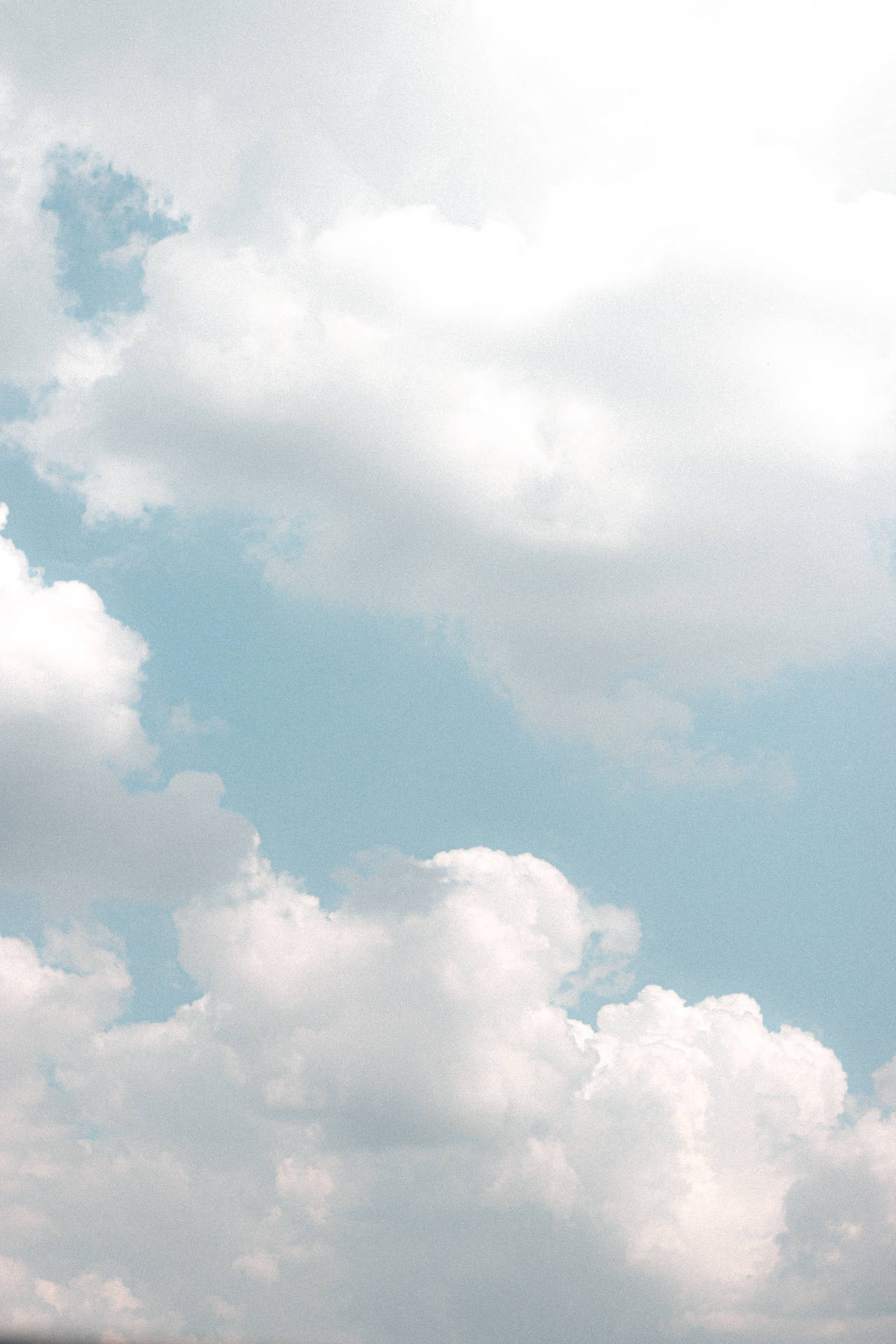 White Clouds Phone Background