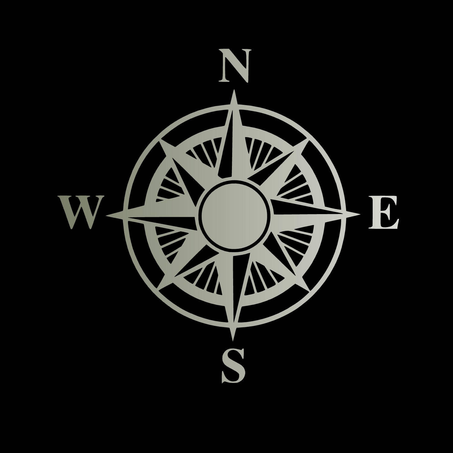 White Compass Star Background