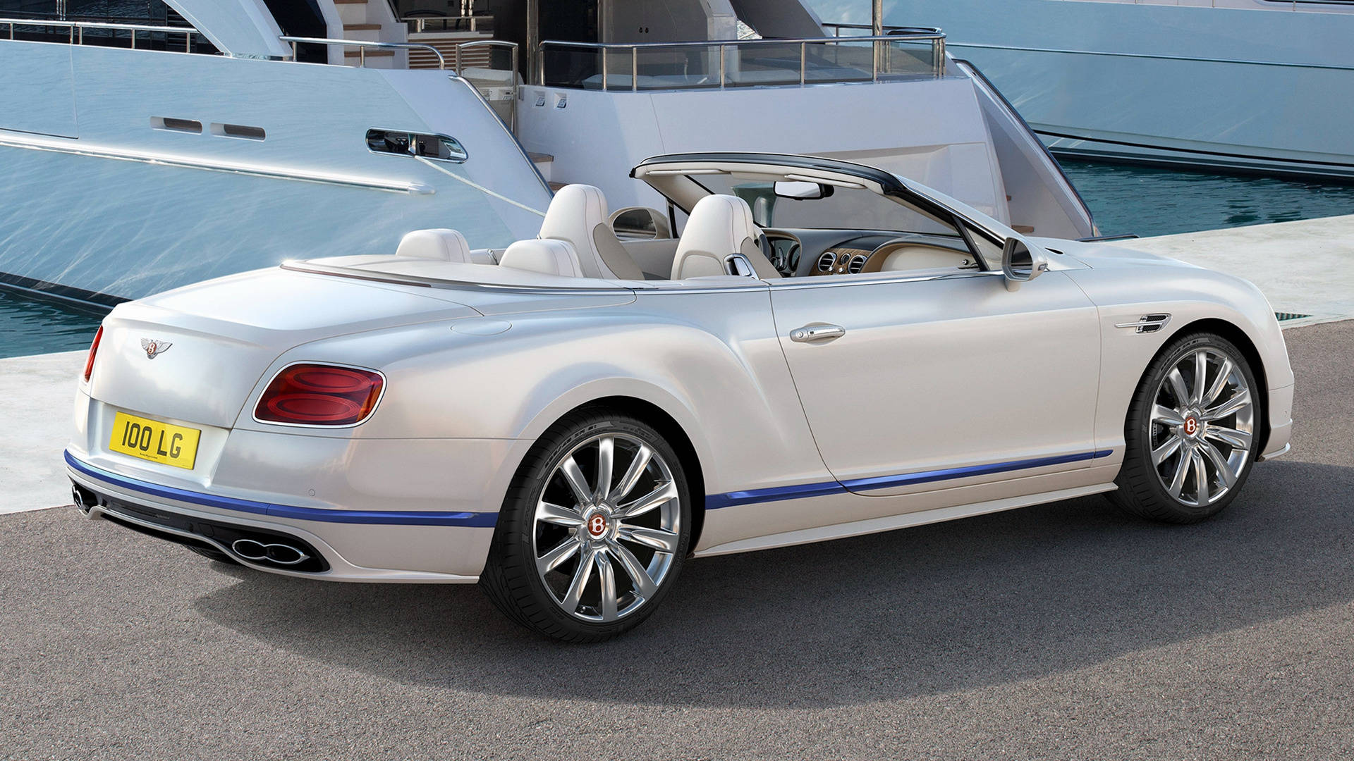 White Convertible Bentley Hd Background
