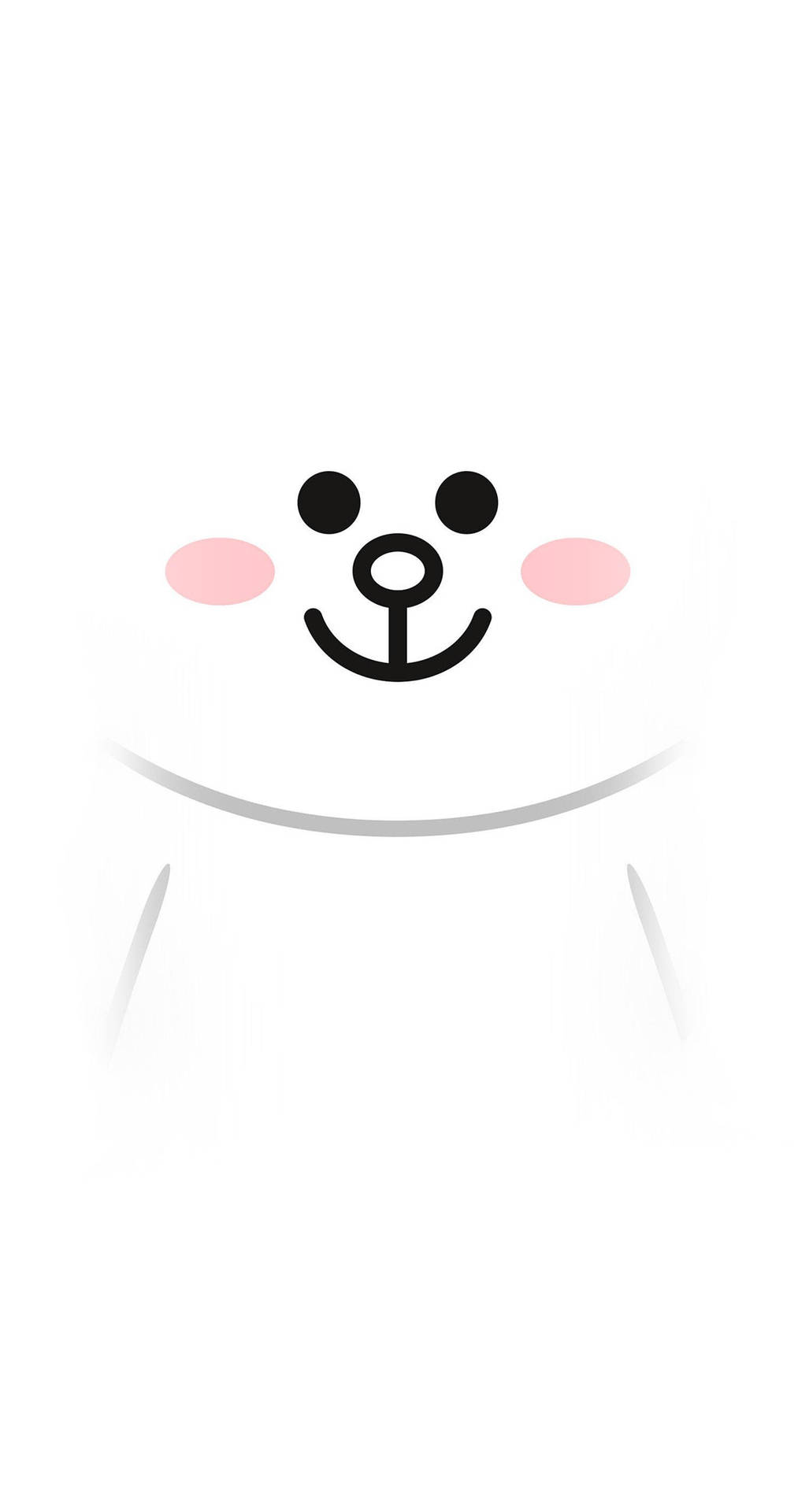 White Cony Line Friends Iphone Background