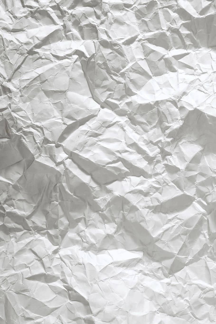 White Crumpled Paper Pattern Background