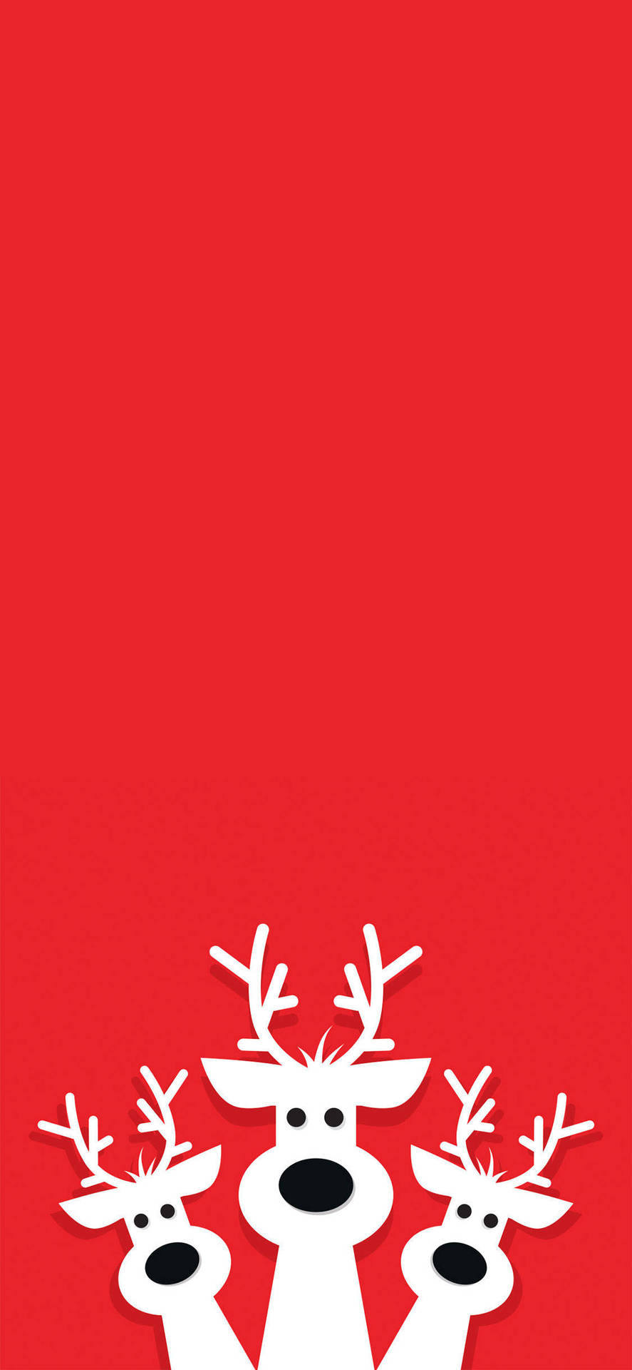 White Deer On Aesthetic Christmas Iphone