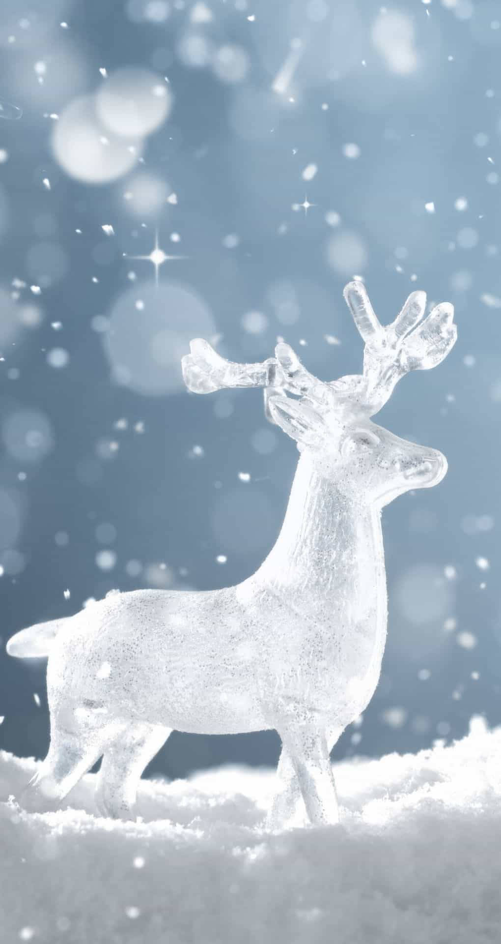 White Deer Winter Iphone