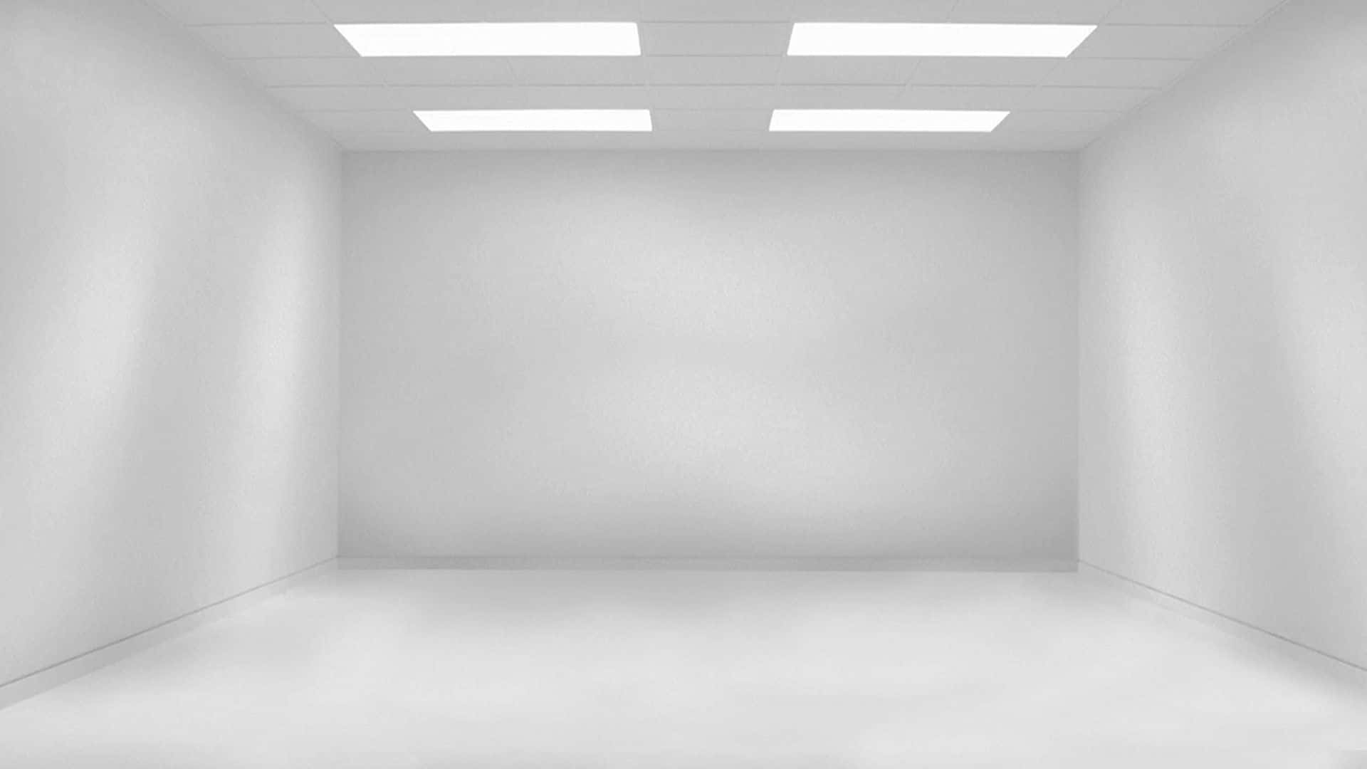 White Empty Room With Four Lights Background