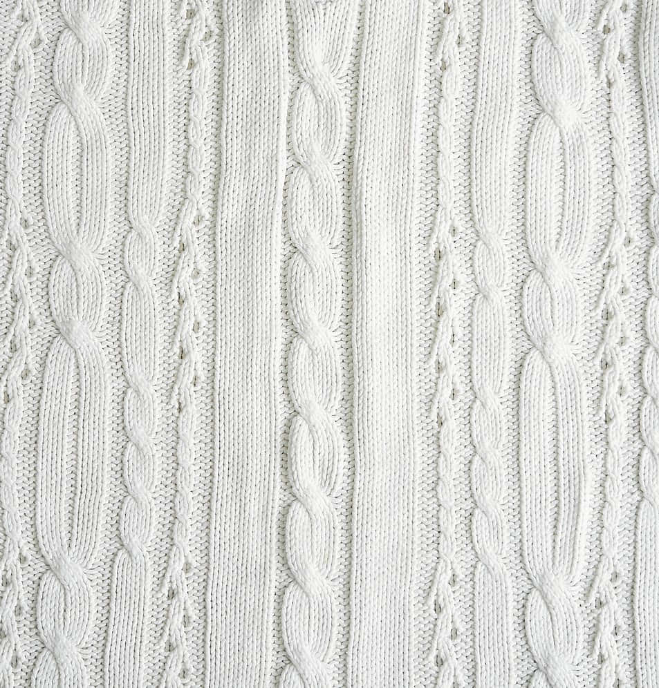White Finely Knitted Sweater Clothing Background