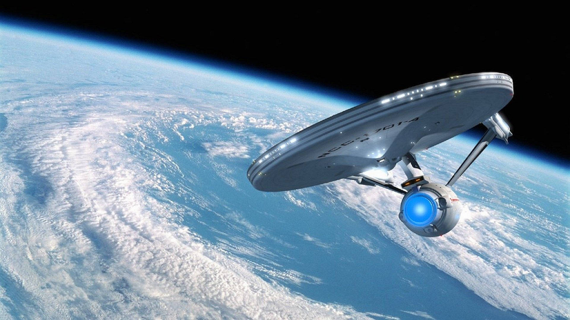 White Futuristic Spaceship Background