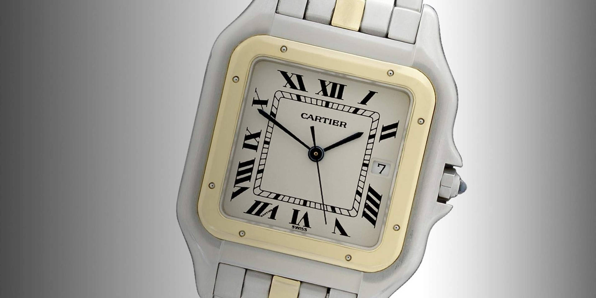 White Gold Cartier Watch Background