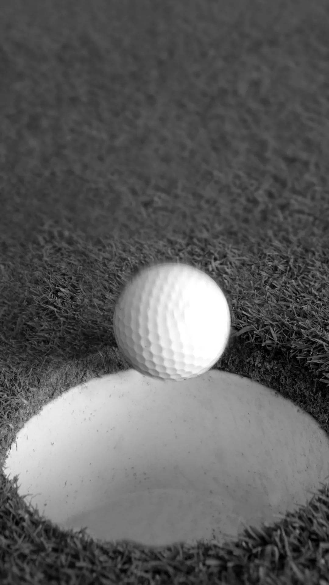 White Golf Ball Gray Hole Iphone Background