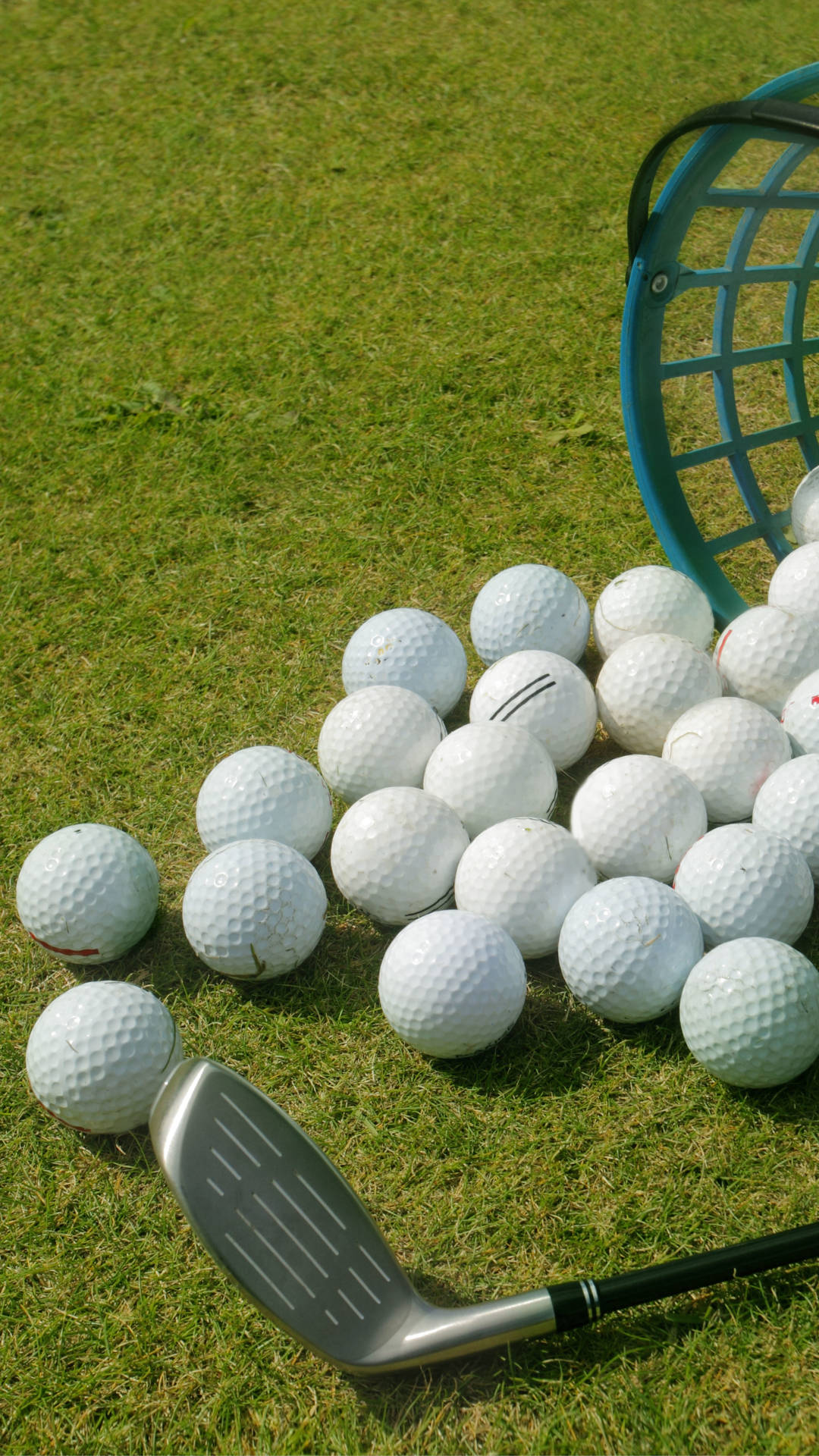 White Golf Ball Set Iphone Background