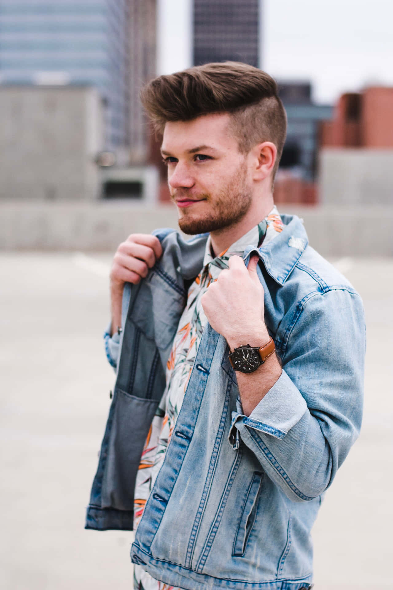 White Guy Wearing Mens Fashion Background