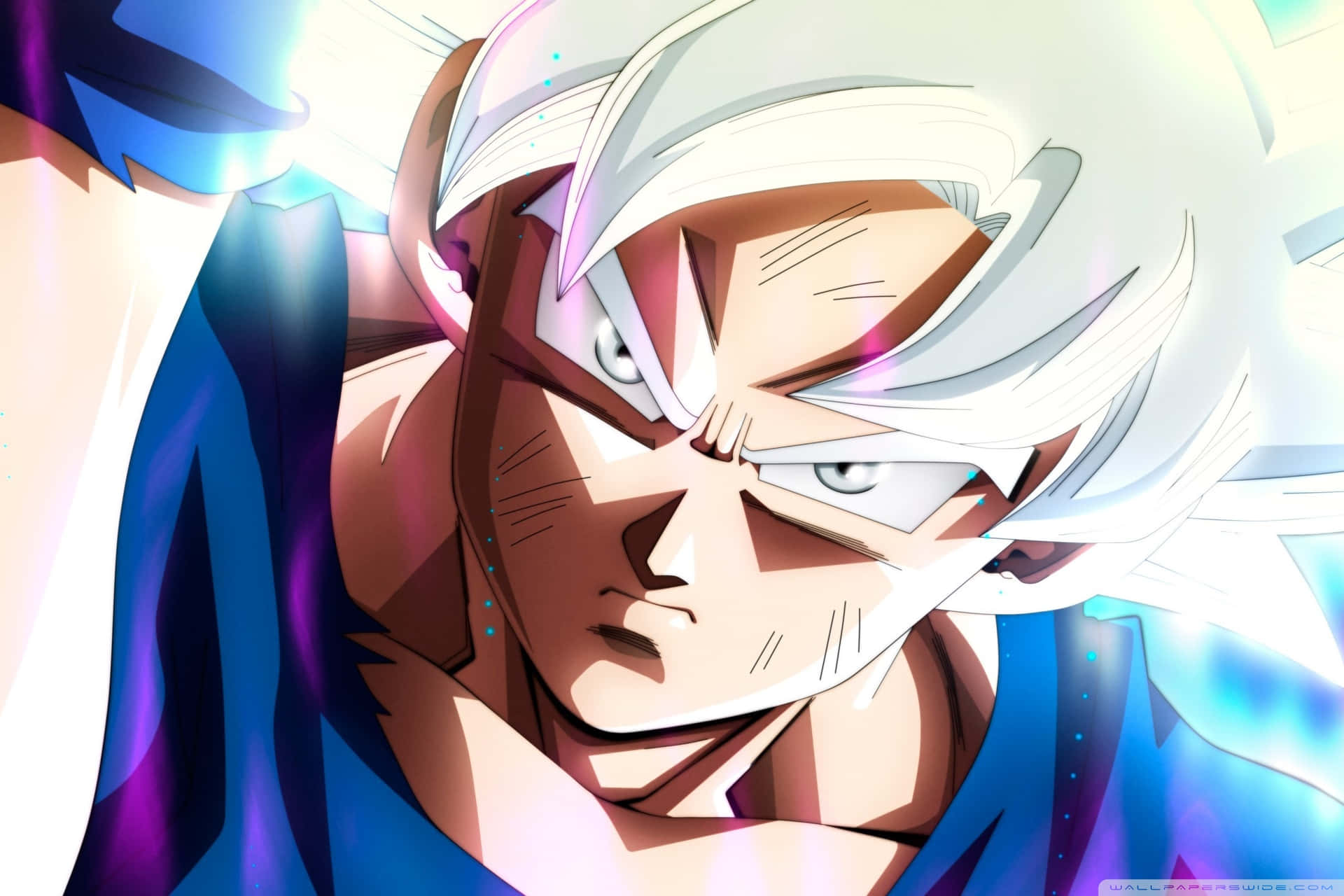 White Hair Dragon Ball Goku Ultra Instinct Background