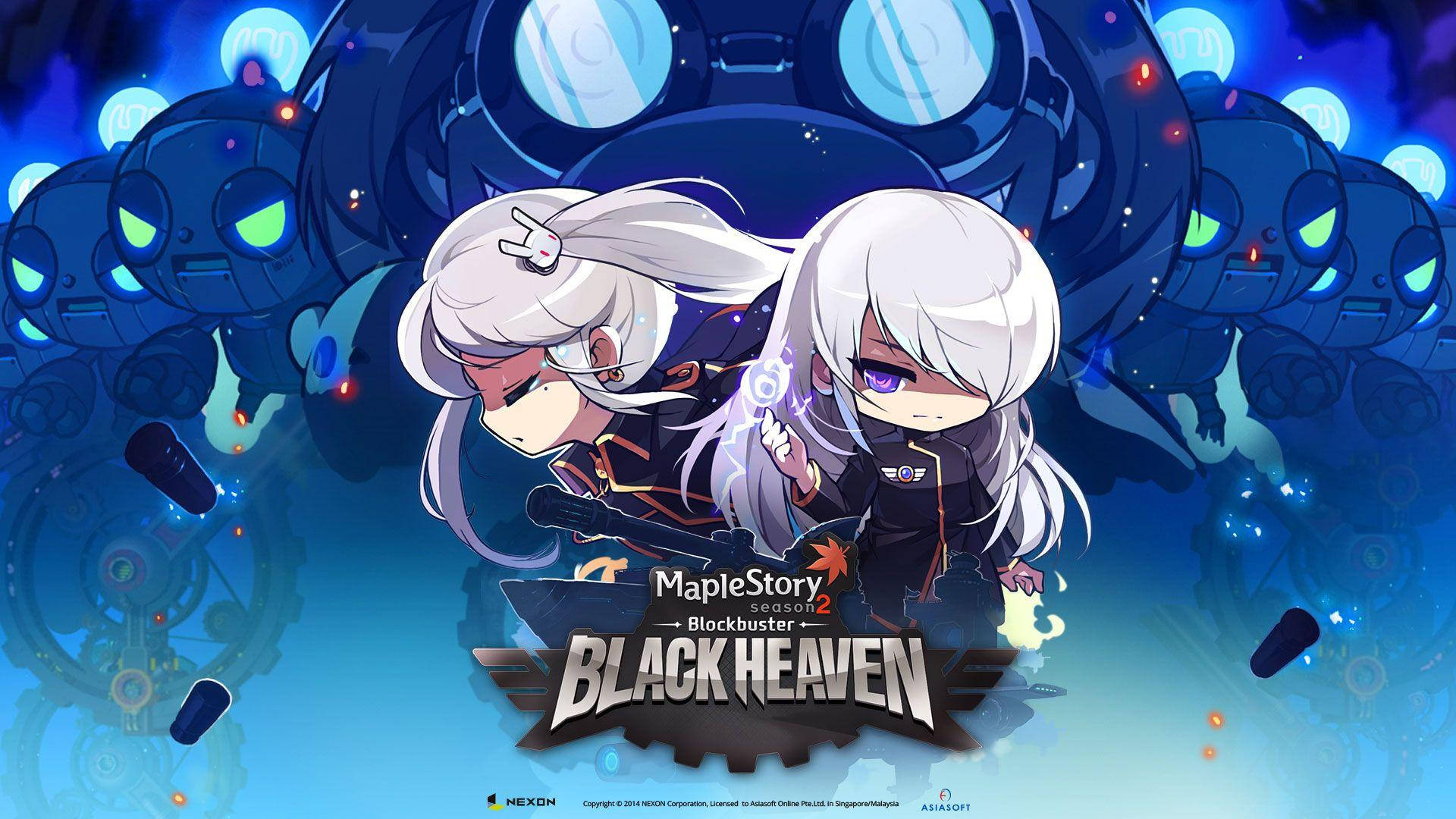 White Hair Girls Maplestory Background