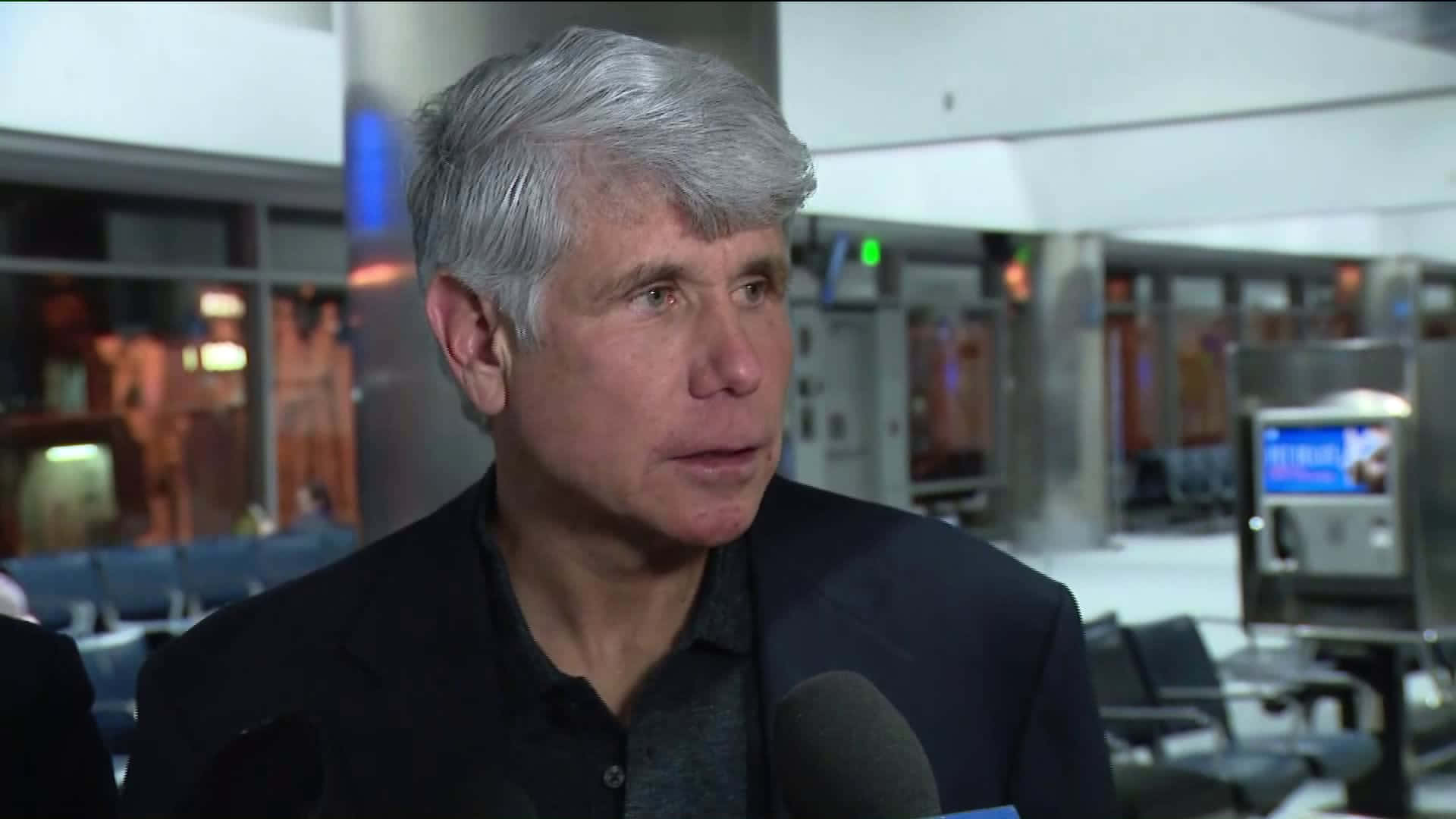 White-haired Rod Blagojevich Background