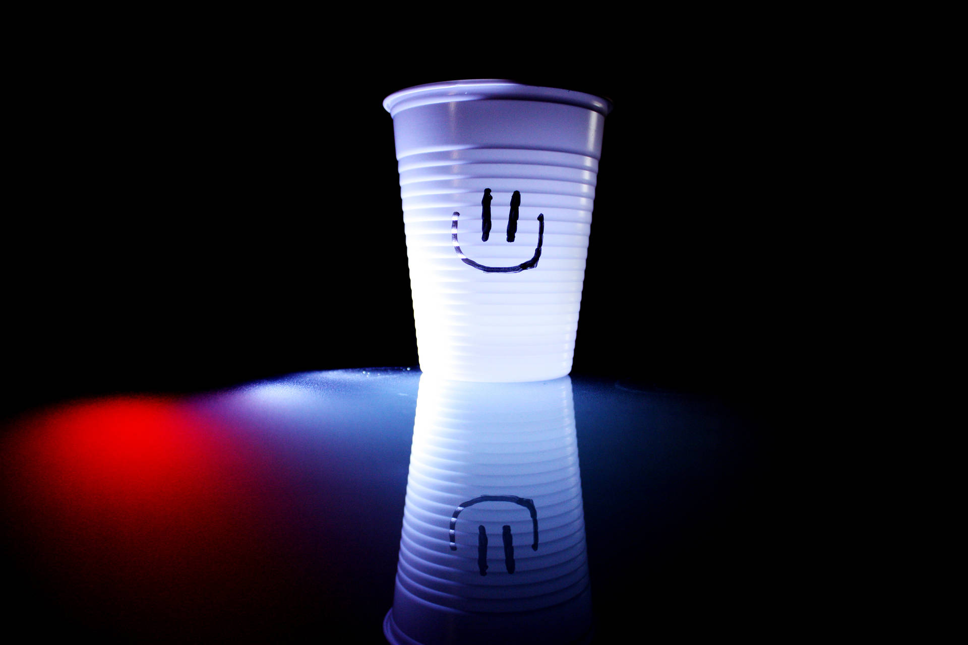 White Happy Cup Background