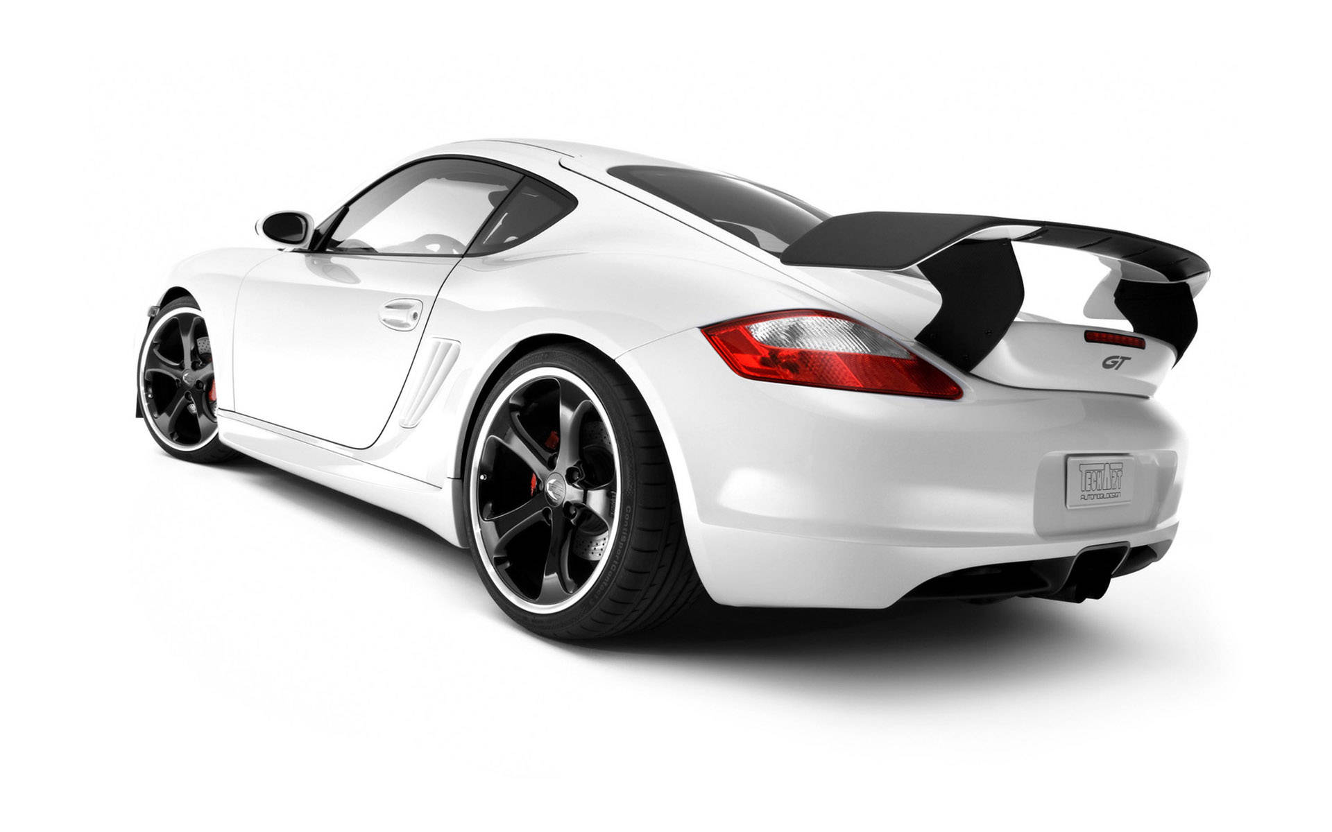 White Hd Porsche Cayman Rear