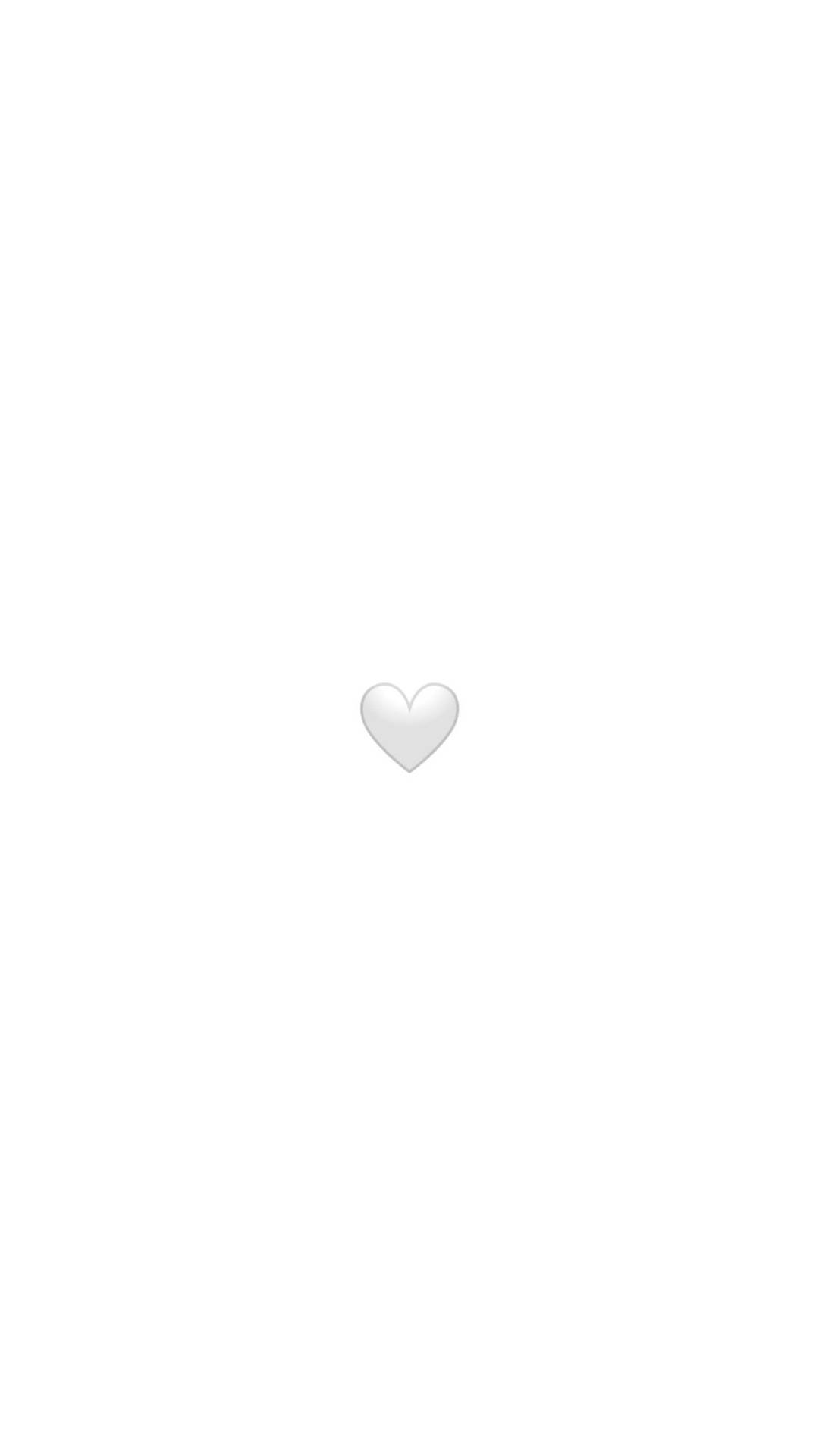 White Heart Emoticon Background