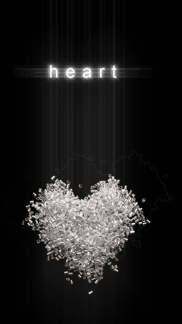 White Heart Mosaic Background