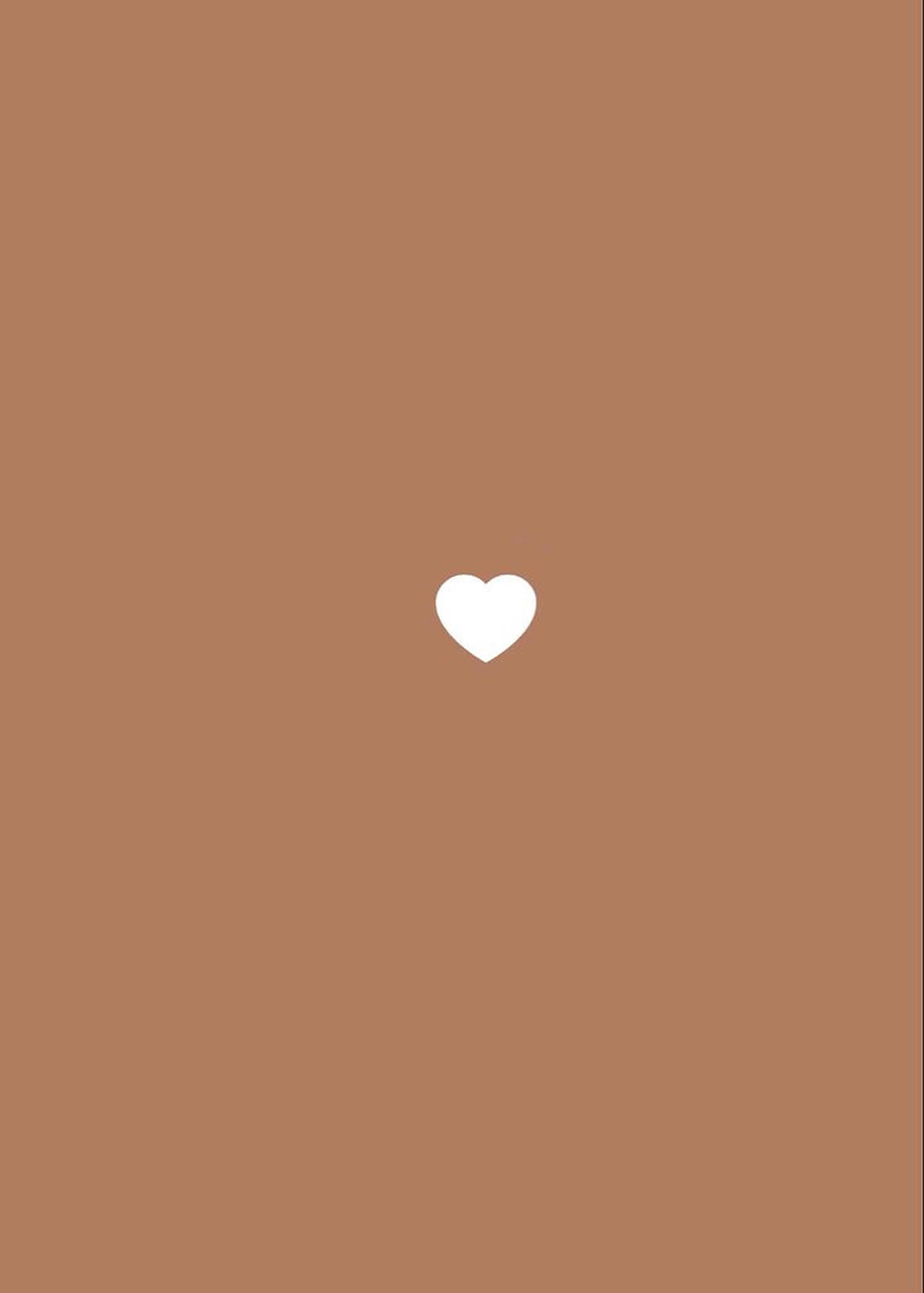 White Heart On Brown