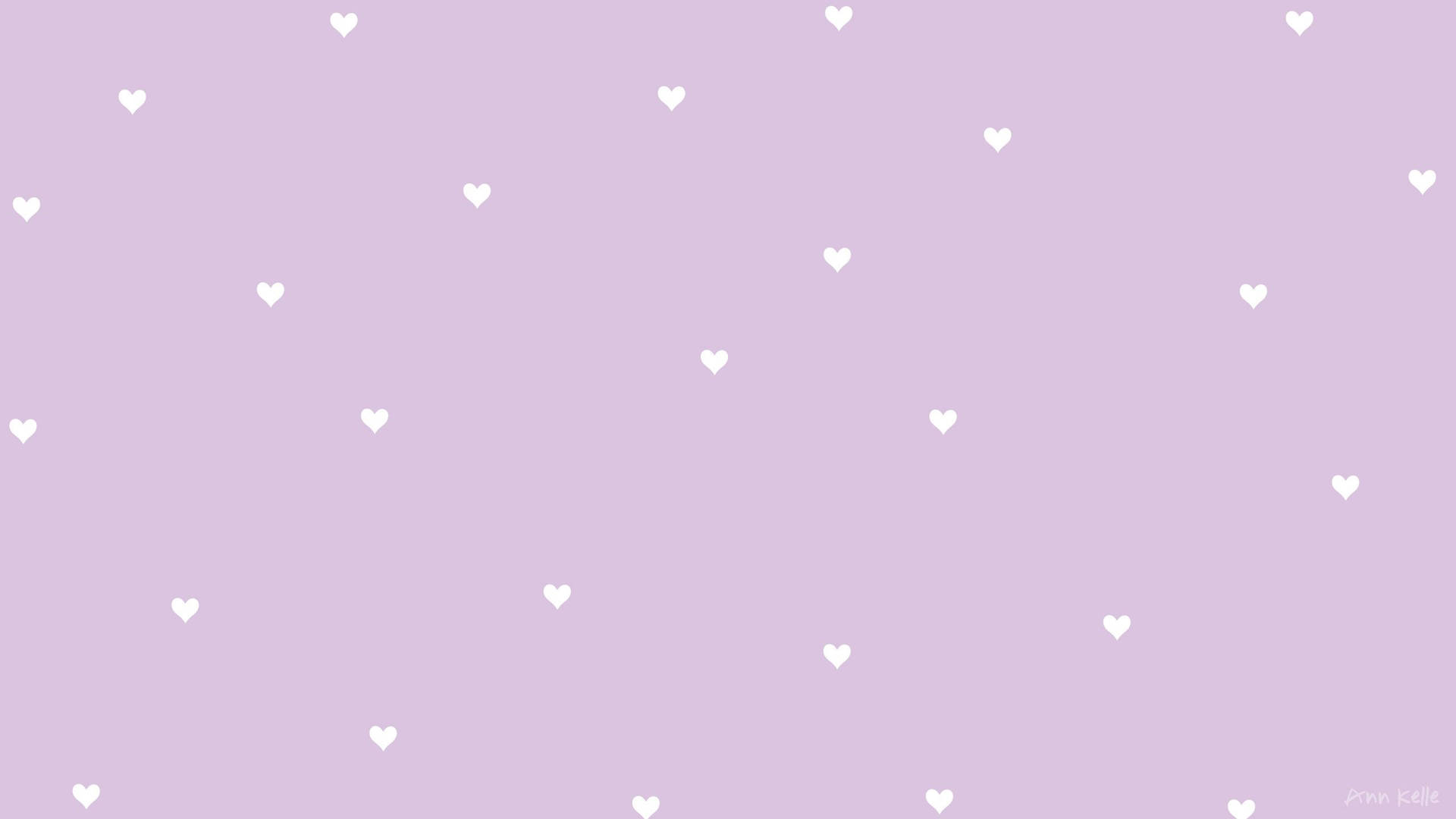 White Hearts On Purple Background