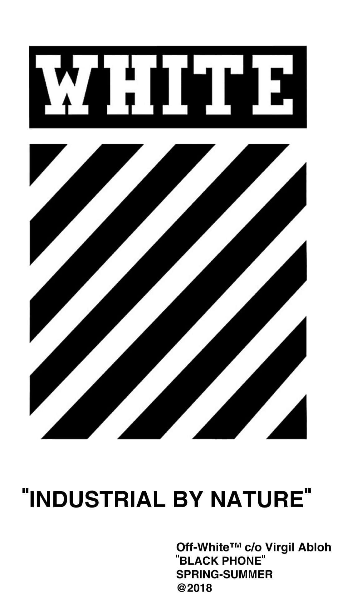 White Industrial By Nature - A Black And White Poster Background