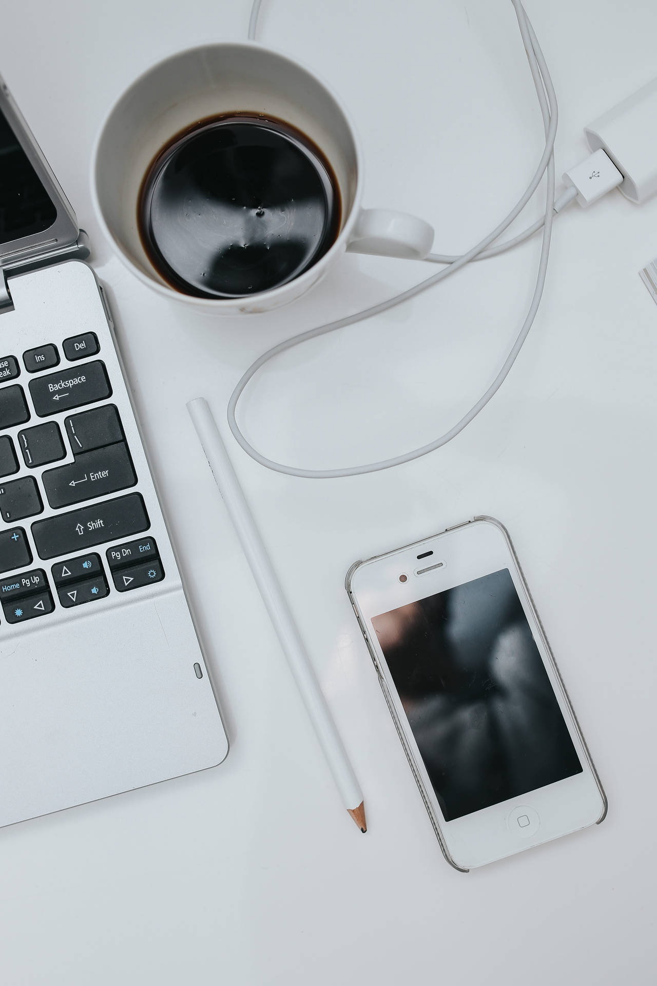 White Iphone Desk