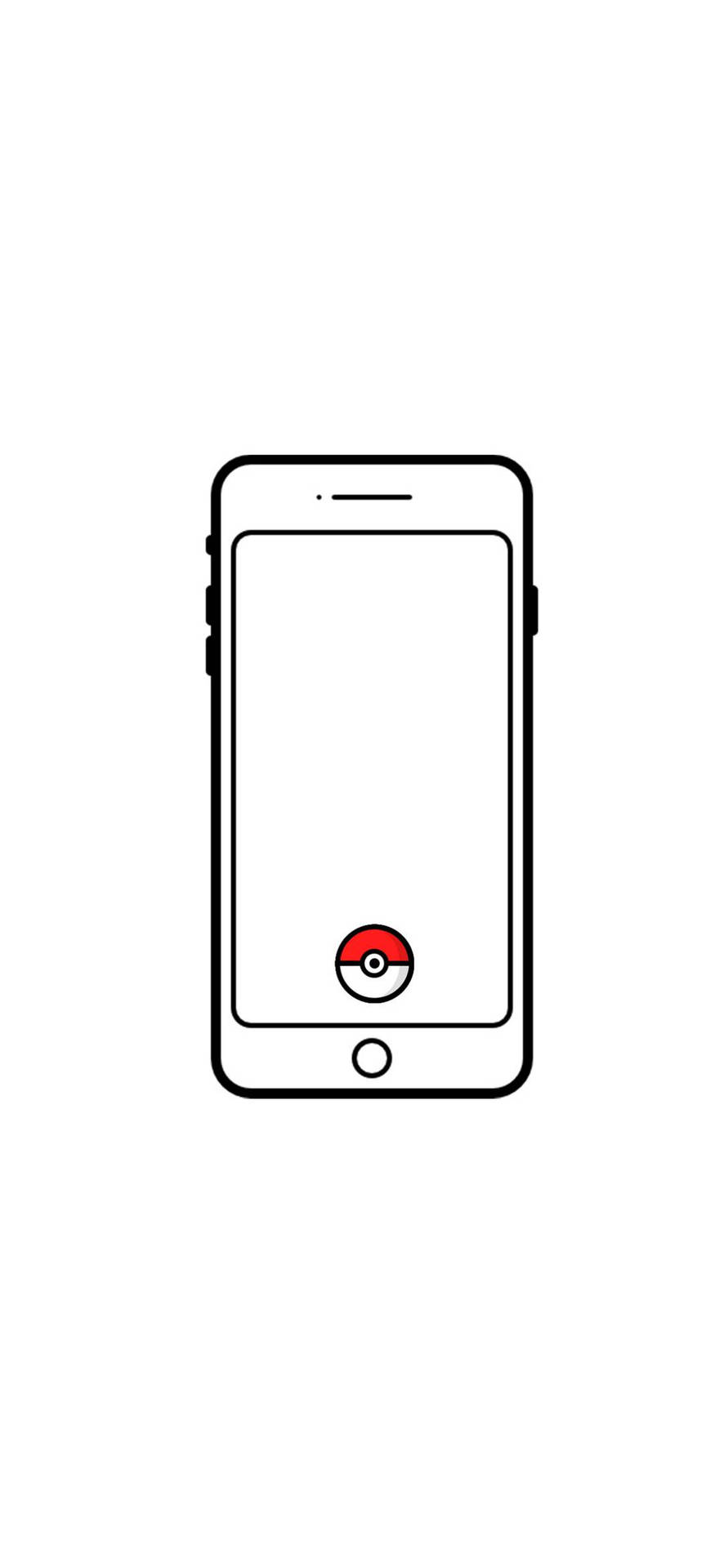 White Iphone Poké Ball Background