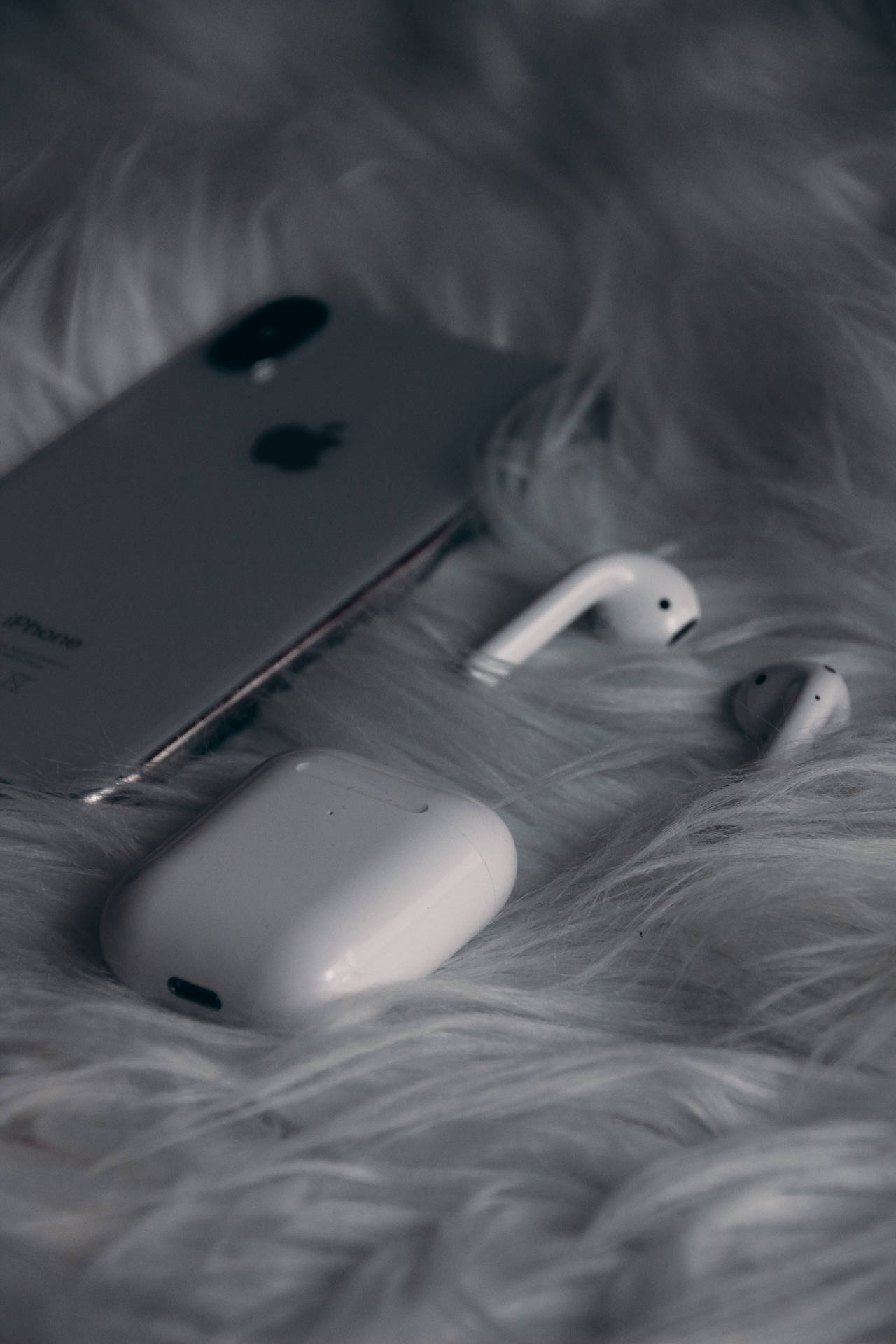 White Iphone X And Airpods Love Iphone