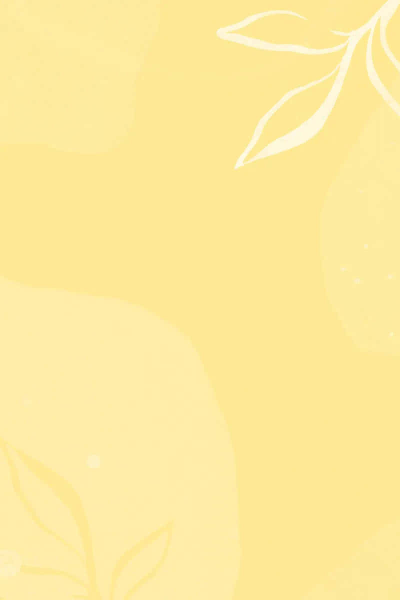 White Leaves On Cute Pastel Yellow Background Background