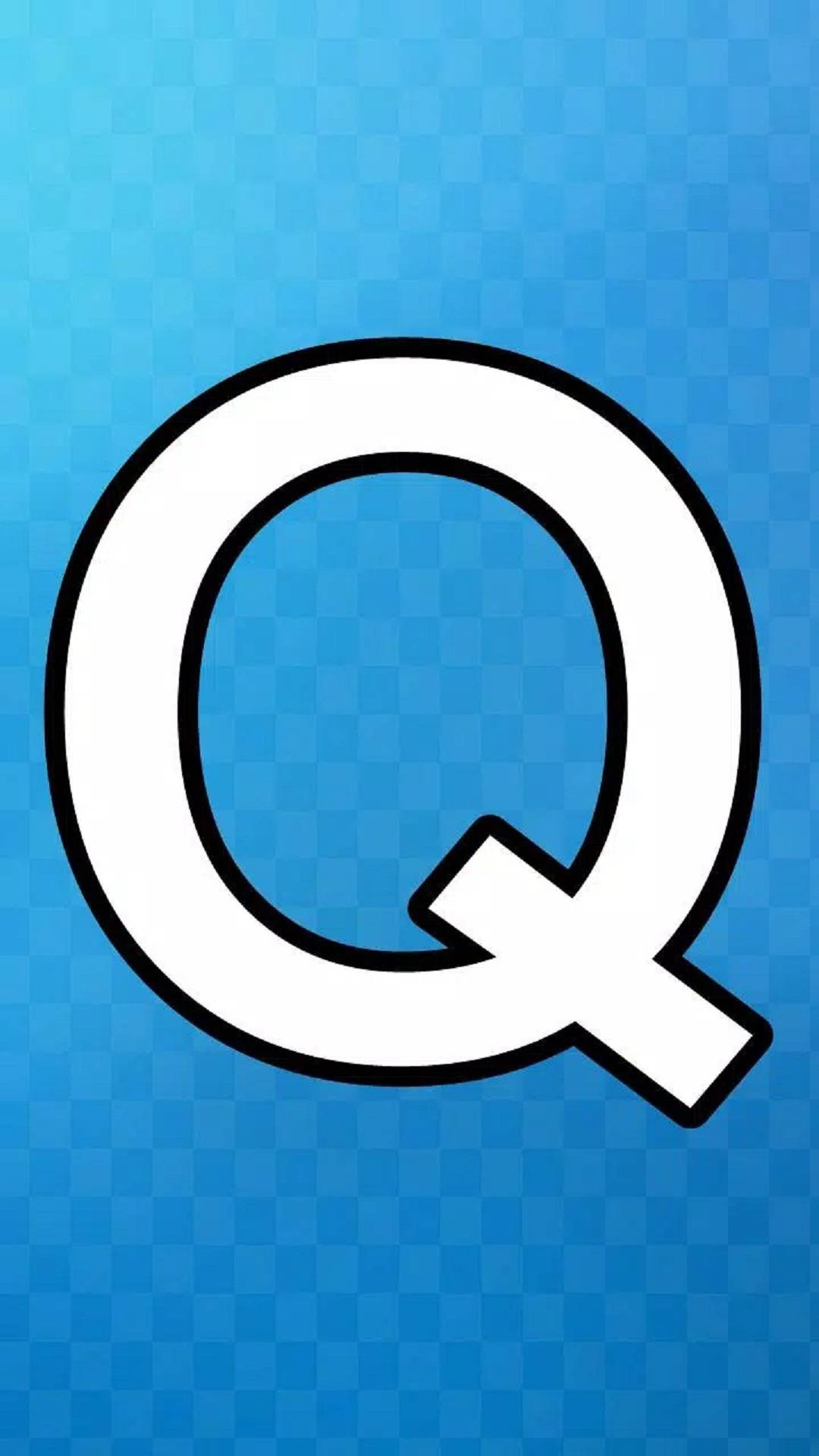 White Letter Q In Blue Background