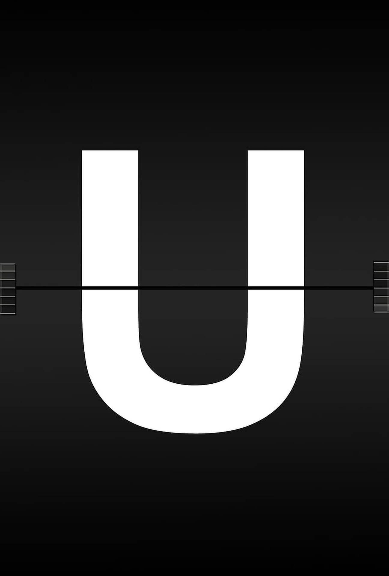 White Letter U Background