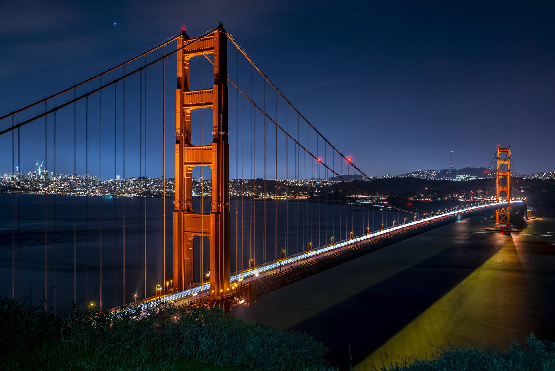 White Light Trail San Francisco Photography Background