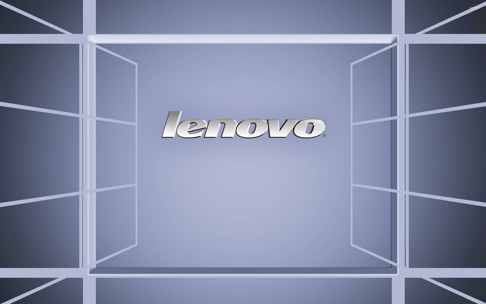 White Lined Squares Lenovo Official Background