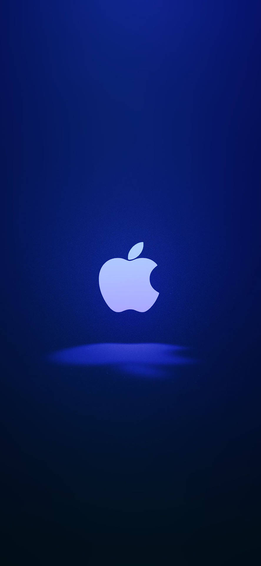 White Lit Apple Logo Iphone Background