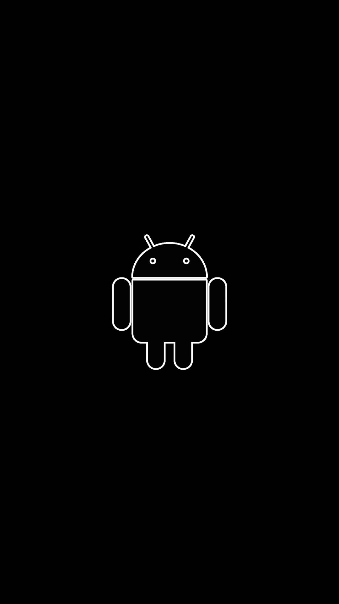 White Logo Android Phone Background