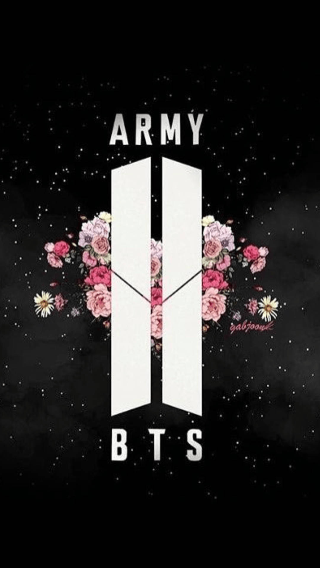 White Logo Bts Army Girl Background