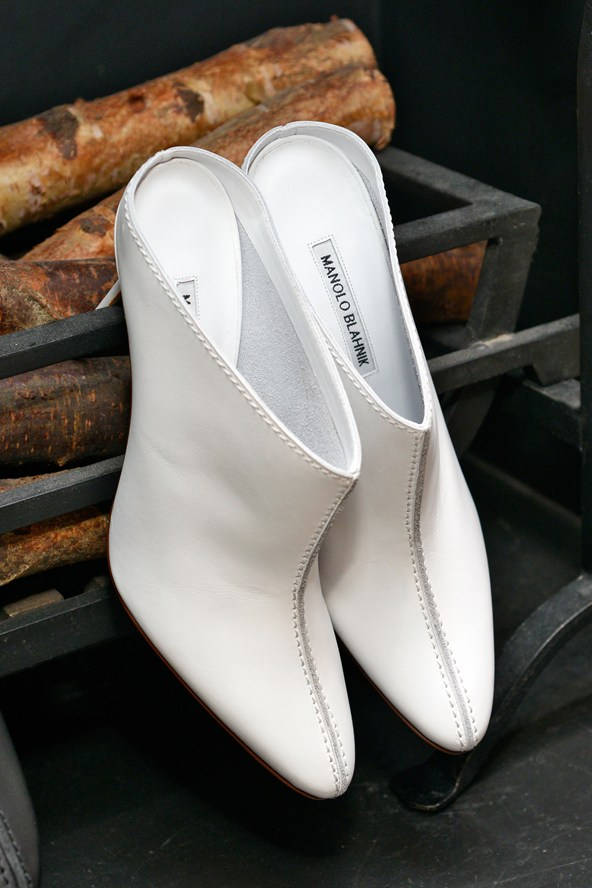 White Manolo Blahnik Pumps