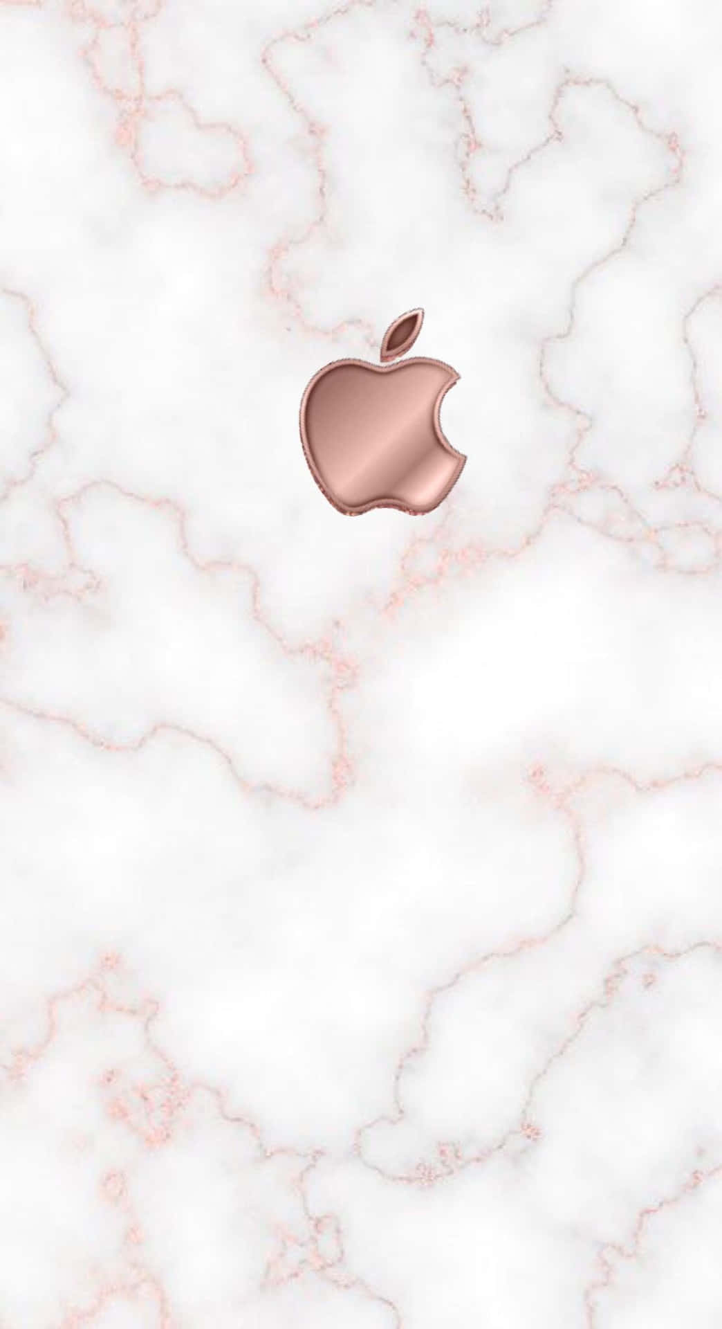 White Marble And Rose Gold Apple