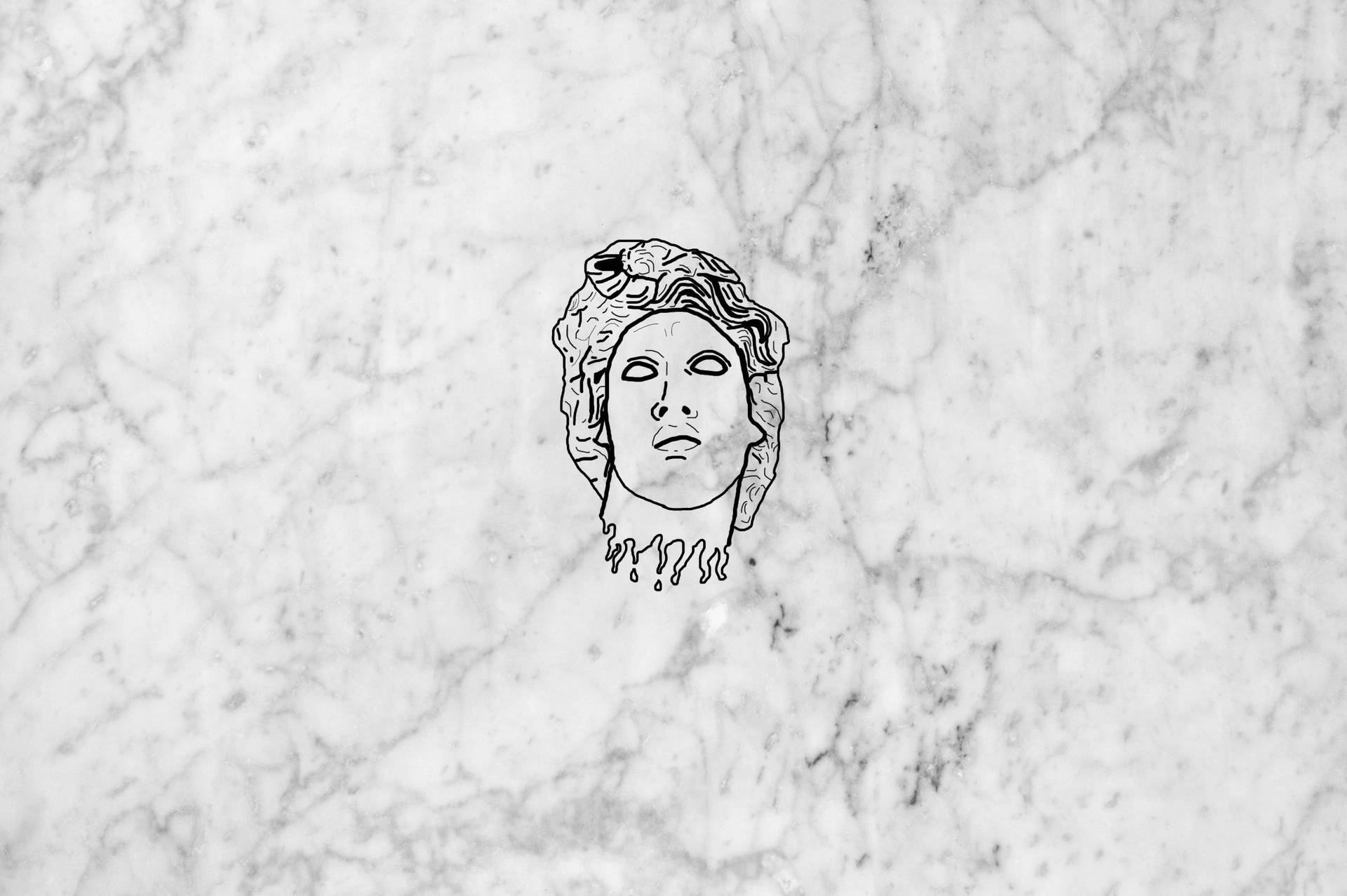 White Marble Hd With Drawing Background