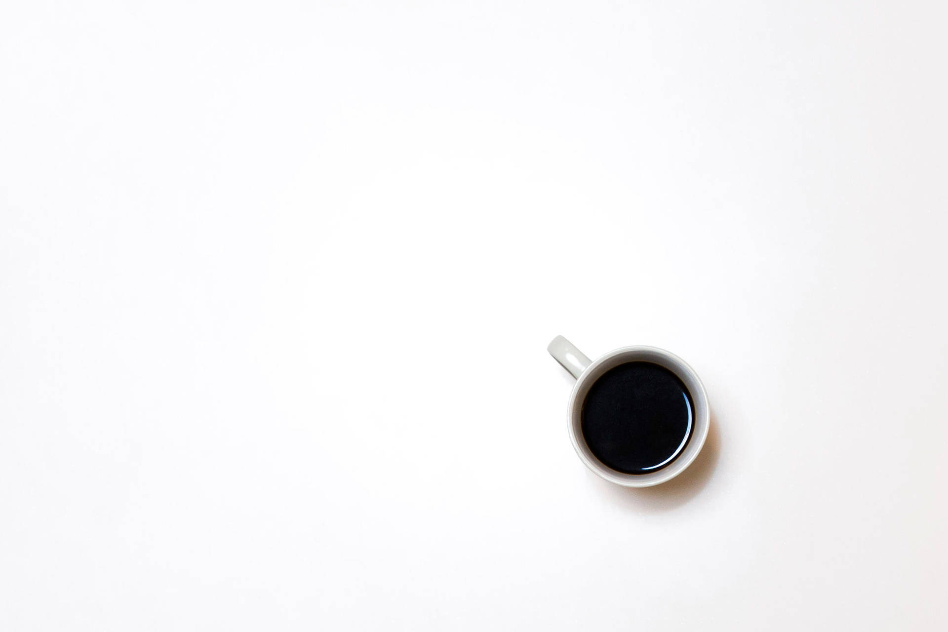 White Minimalist Coffee Flat Lay Shot Background