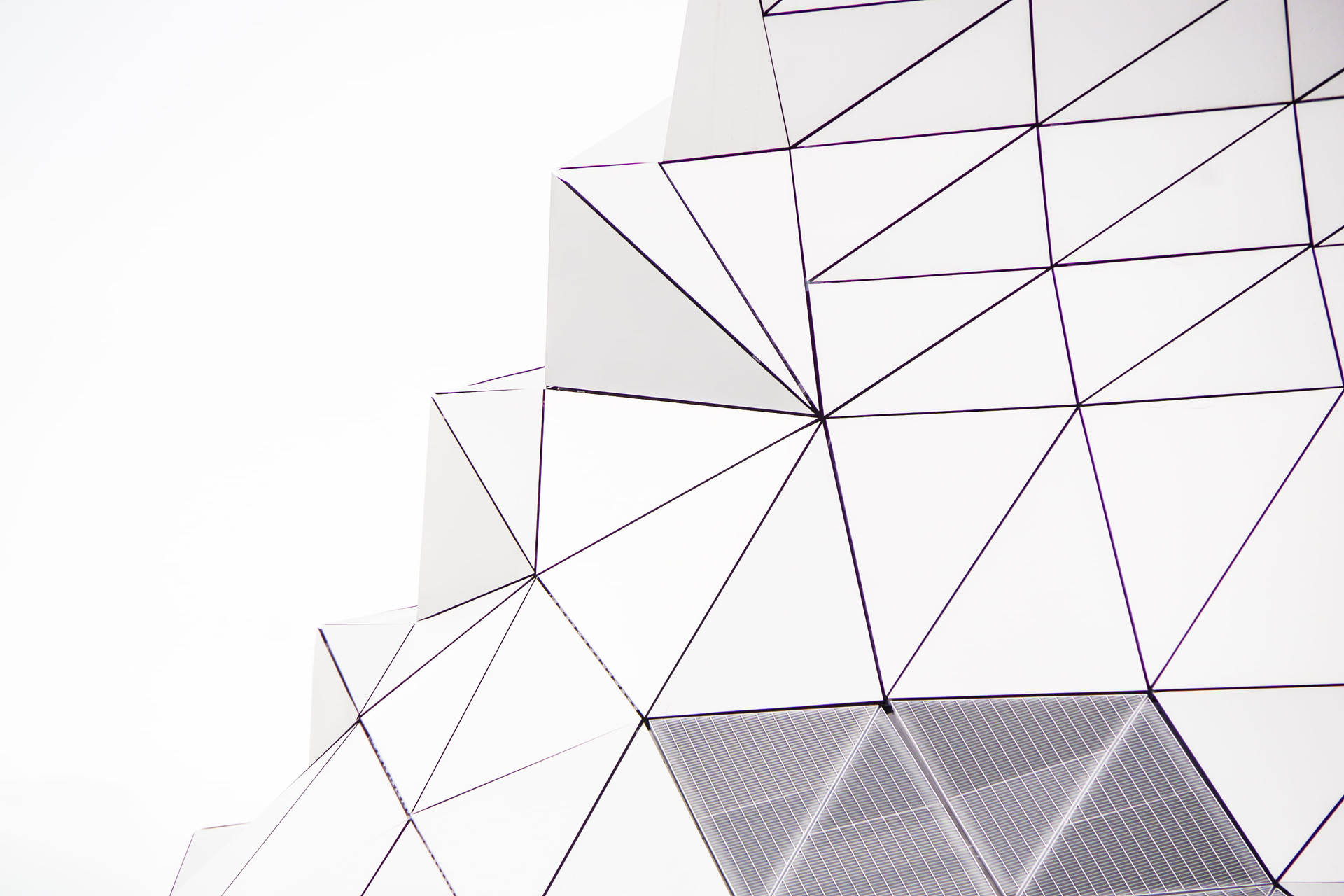 White Minimalist Geometric Building Background
