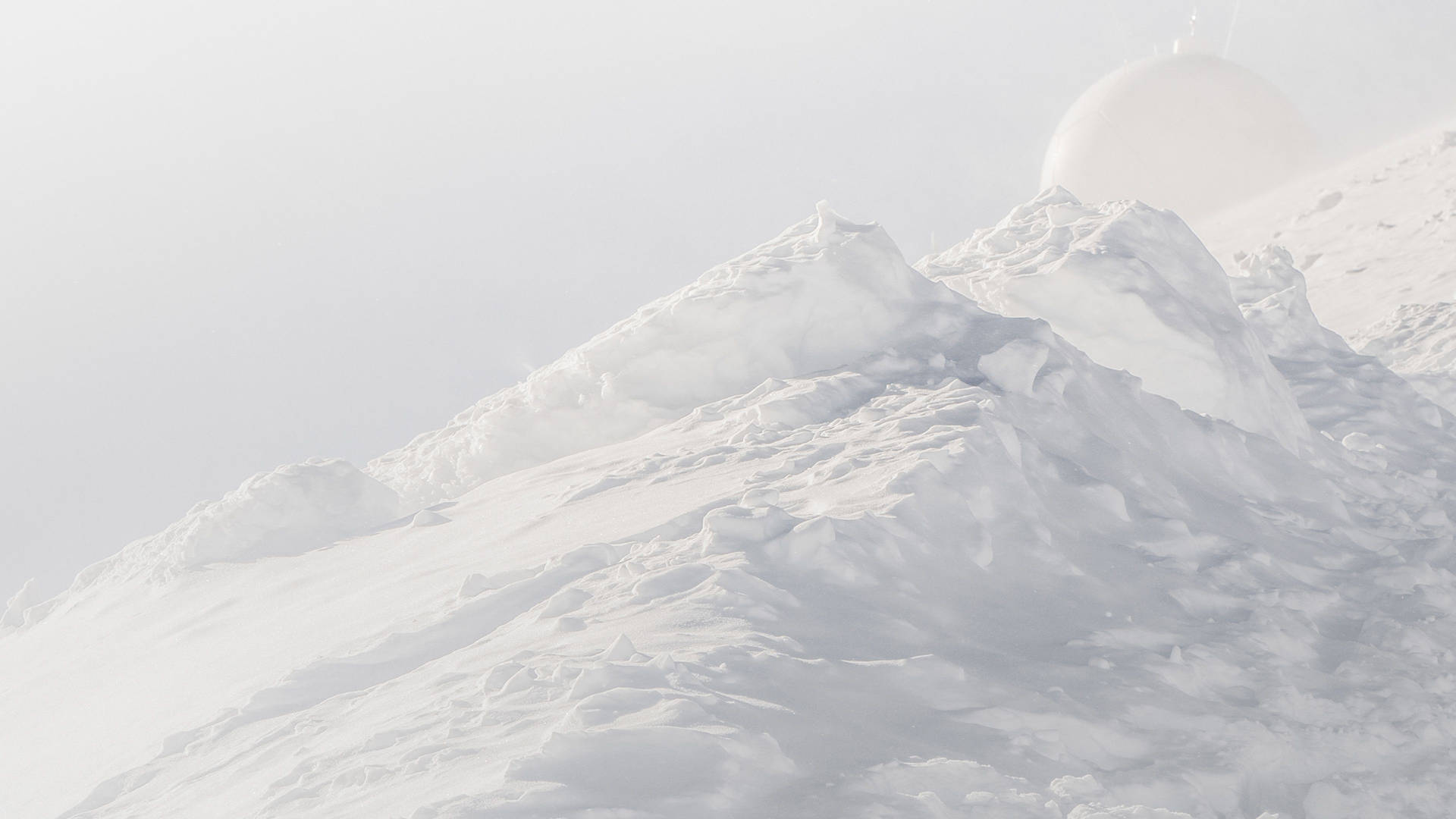 White Minimalist Snowy Mountain Background