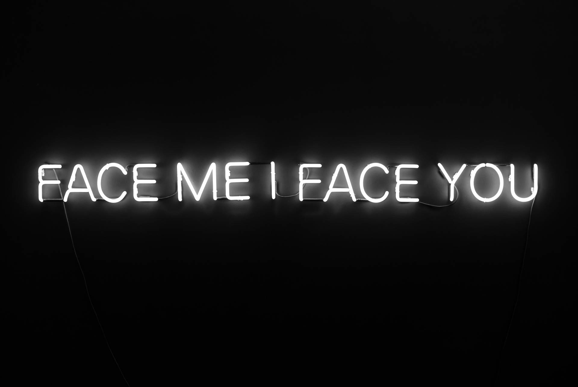 White Neon Aesthetic Face Me Background