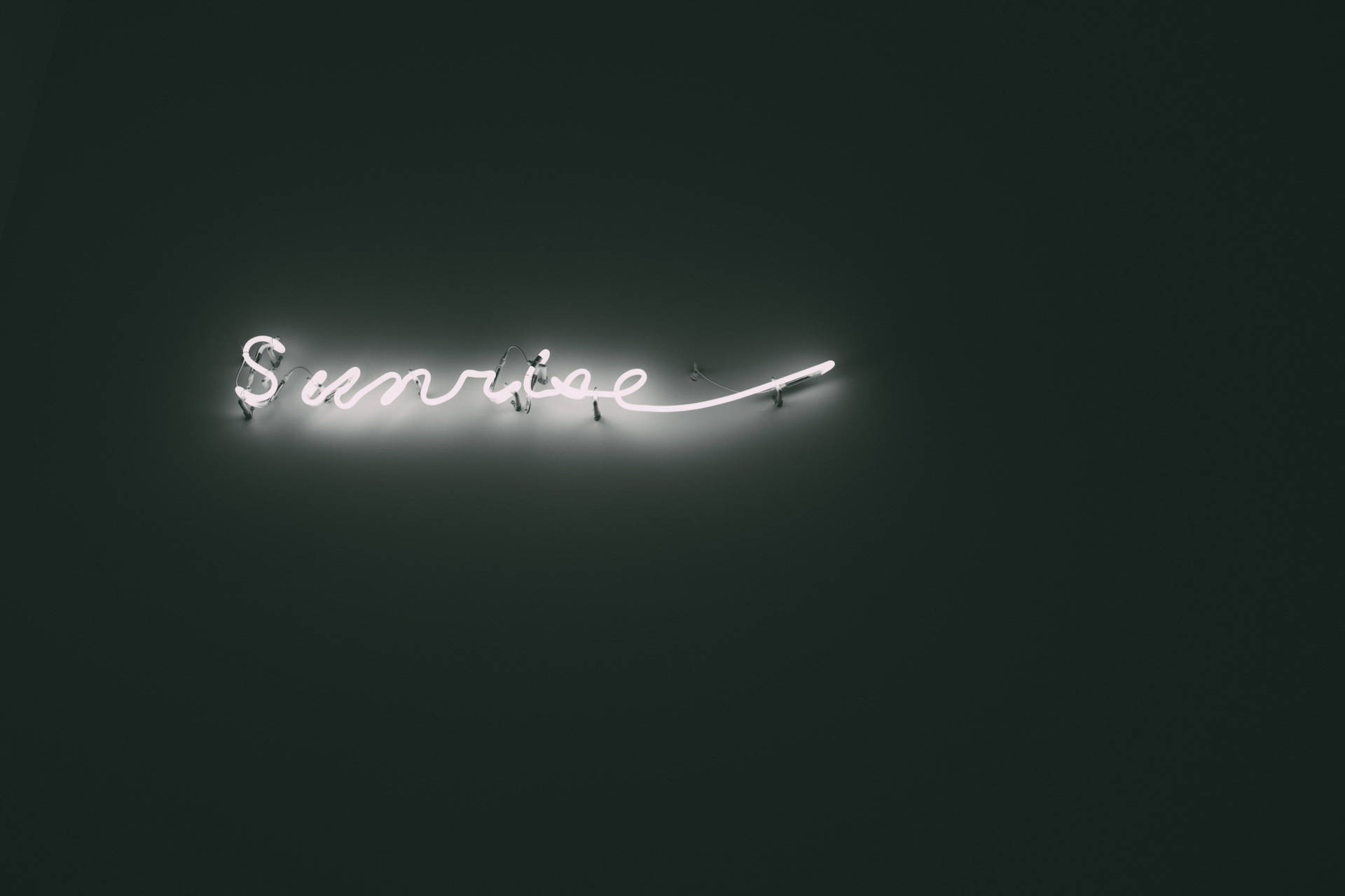 White Neon Aesthetic Sunrise Background