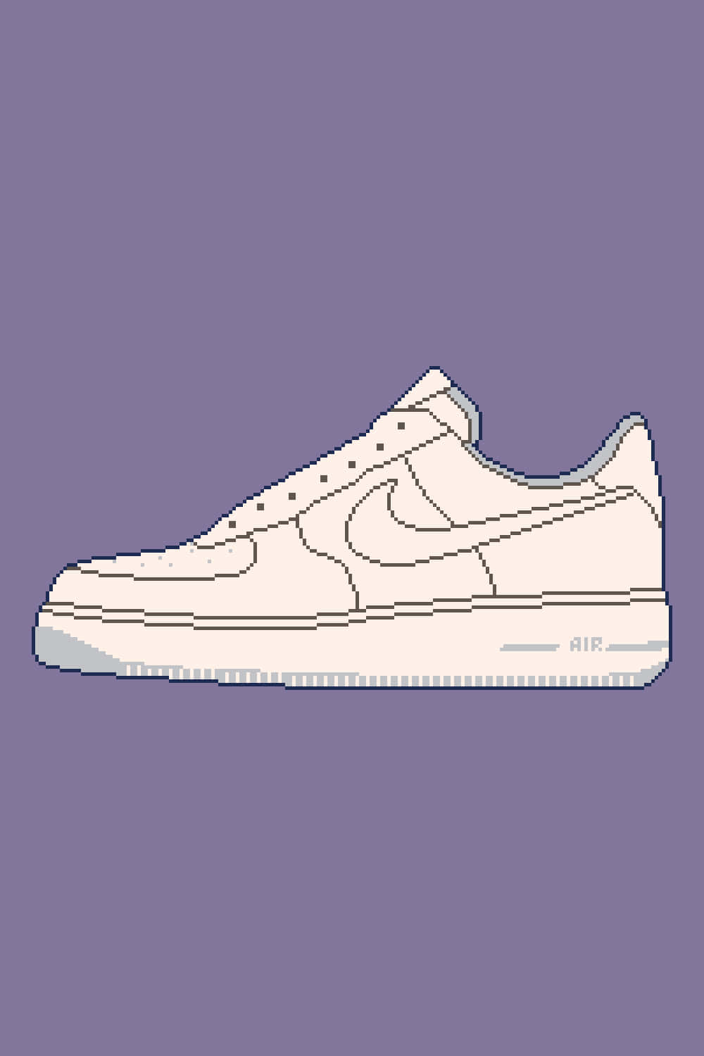 White Nike Af1 Shoes On Purple Background