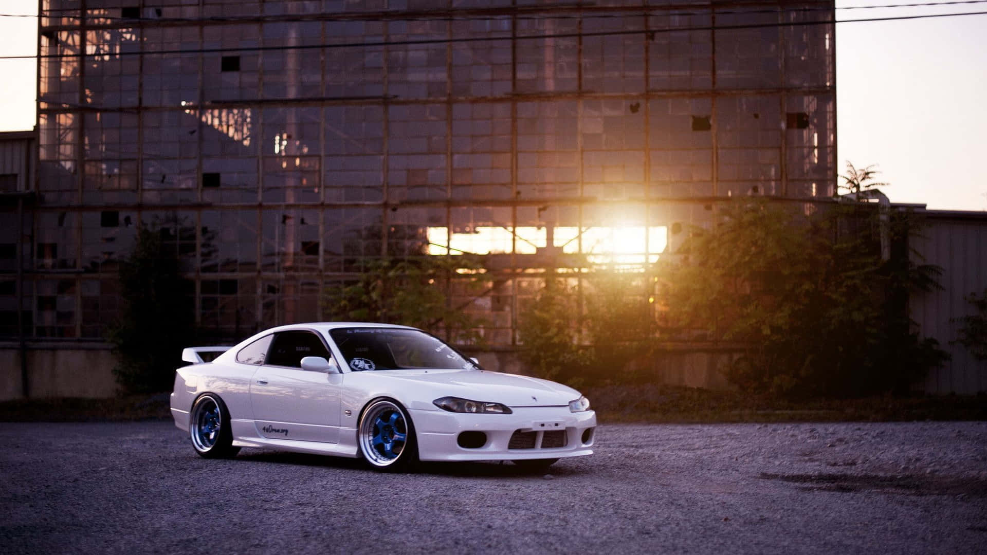 White Nissan 180 Sx Background