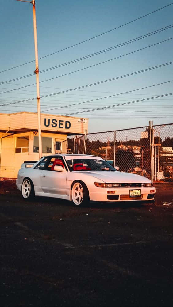 White Nissan Silvia S13 Background