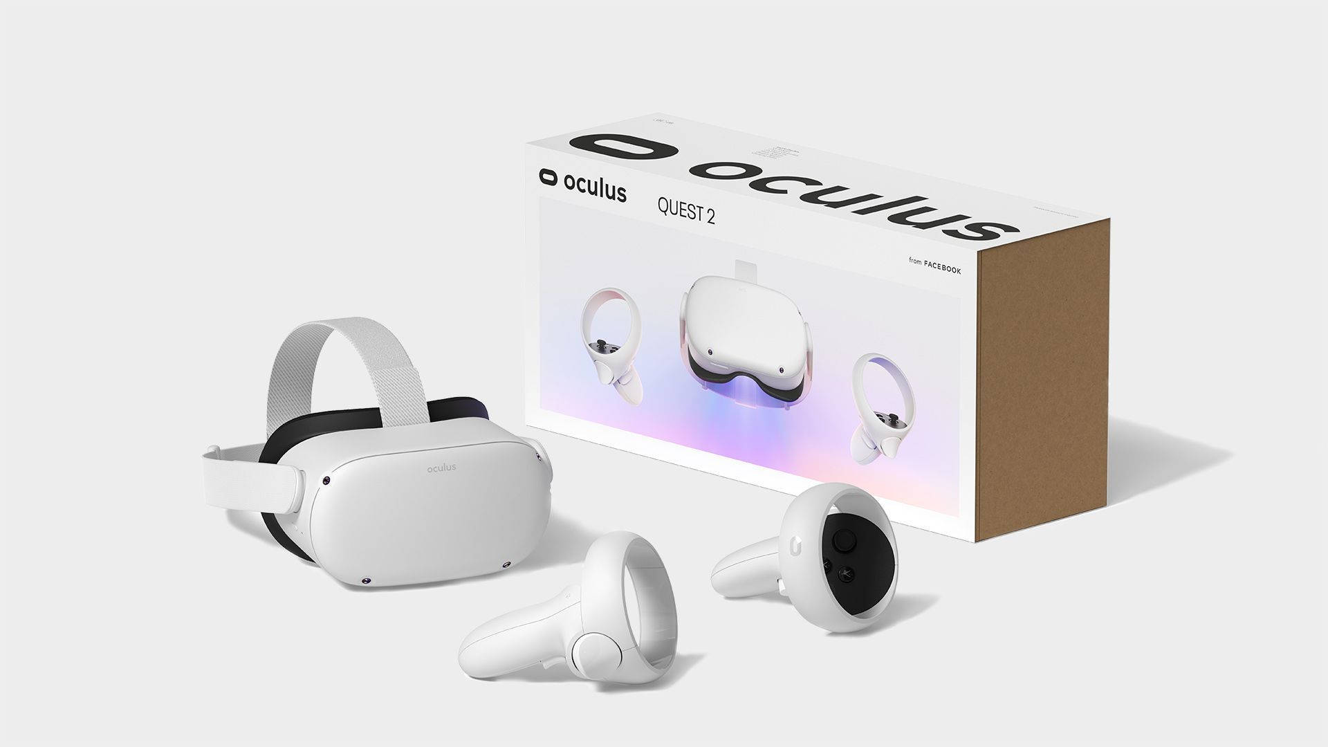 White Oculus Quest 2 Unboxed Background