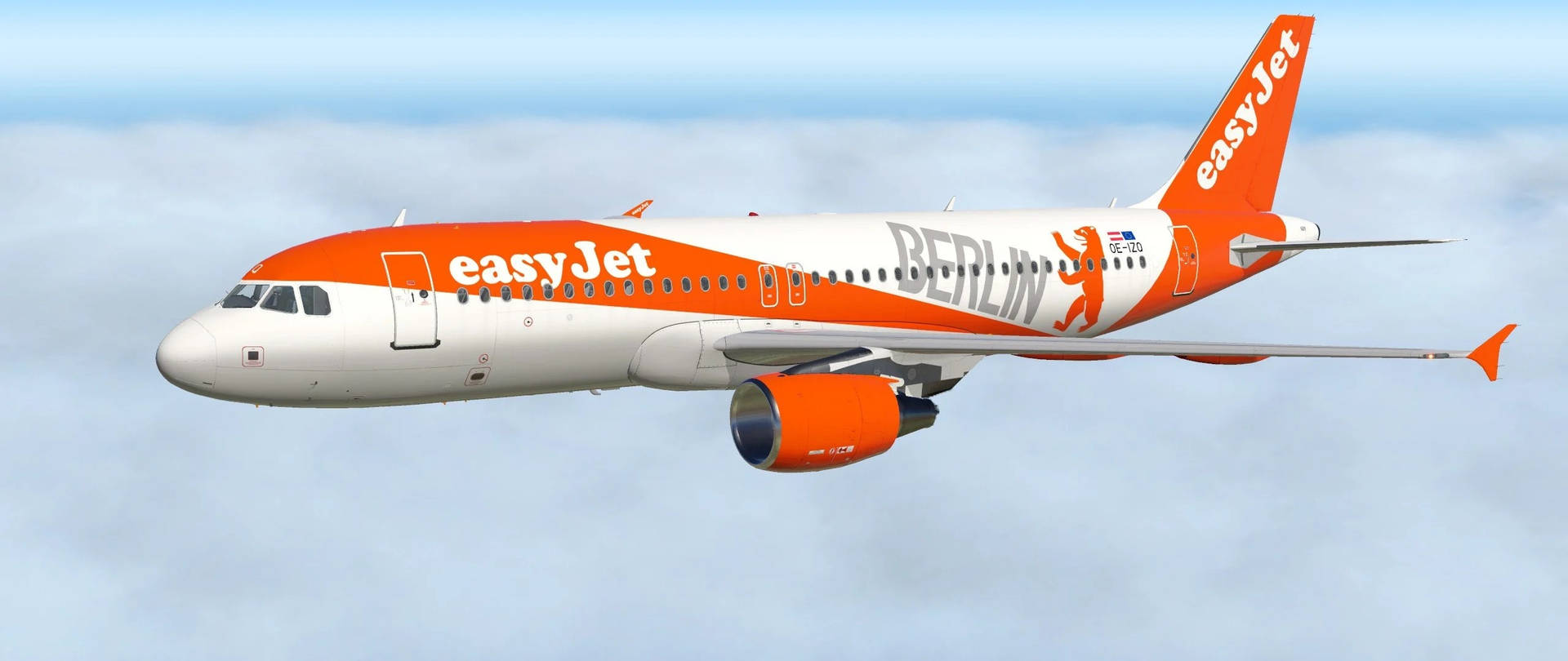 White Orange Easyjet Background