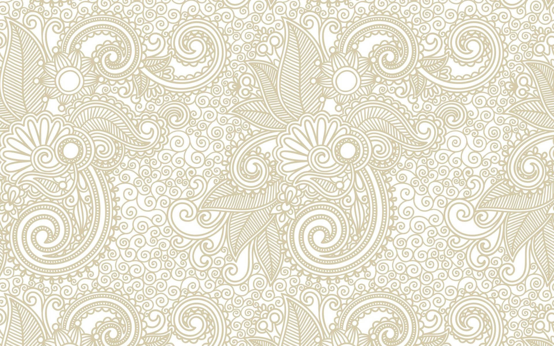 White Paisley Cool Pattern Background
