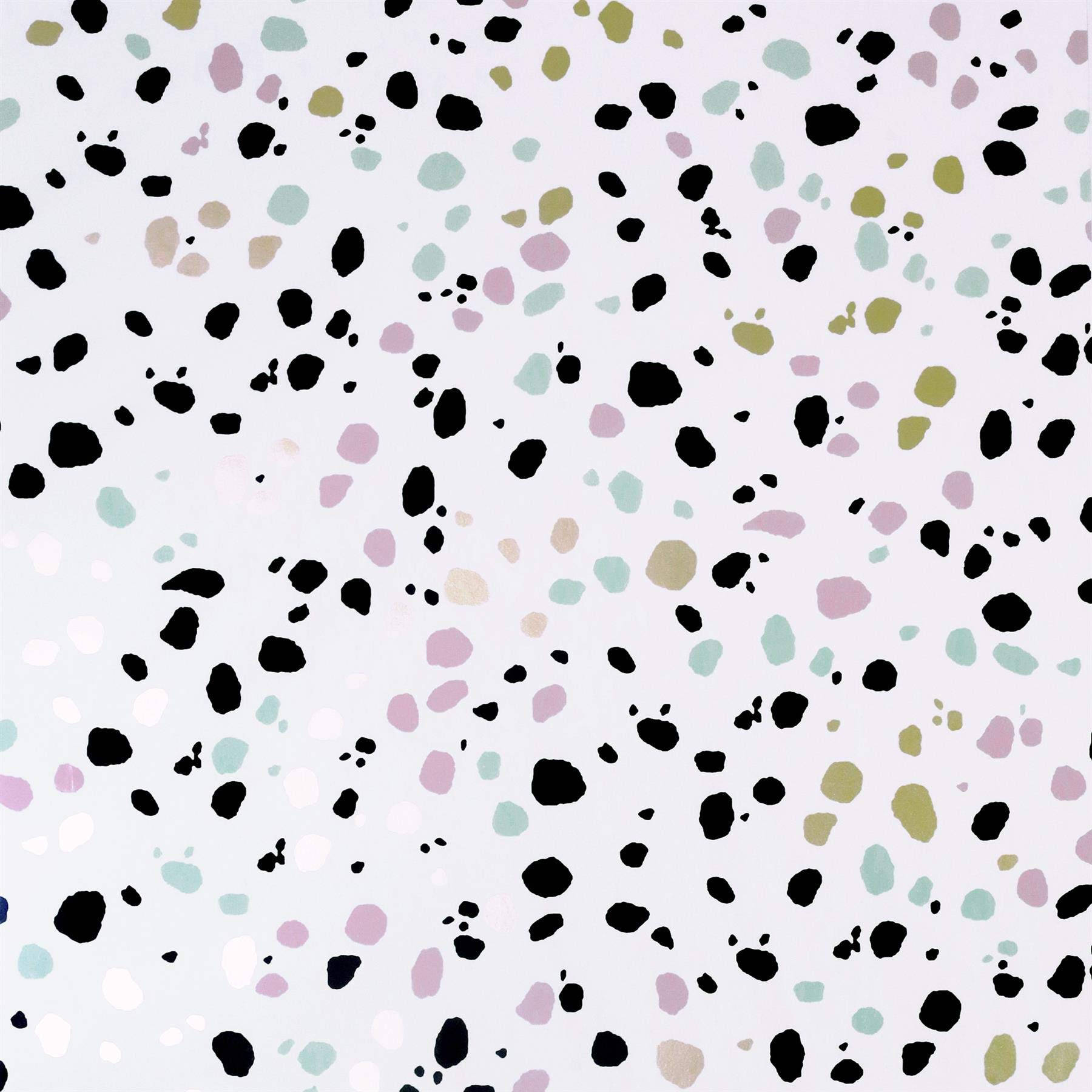 White Pastel With Colorful Spots Background